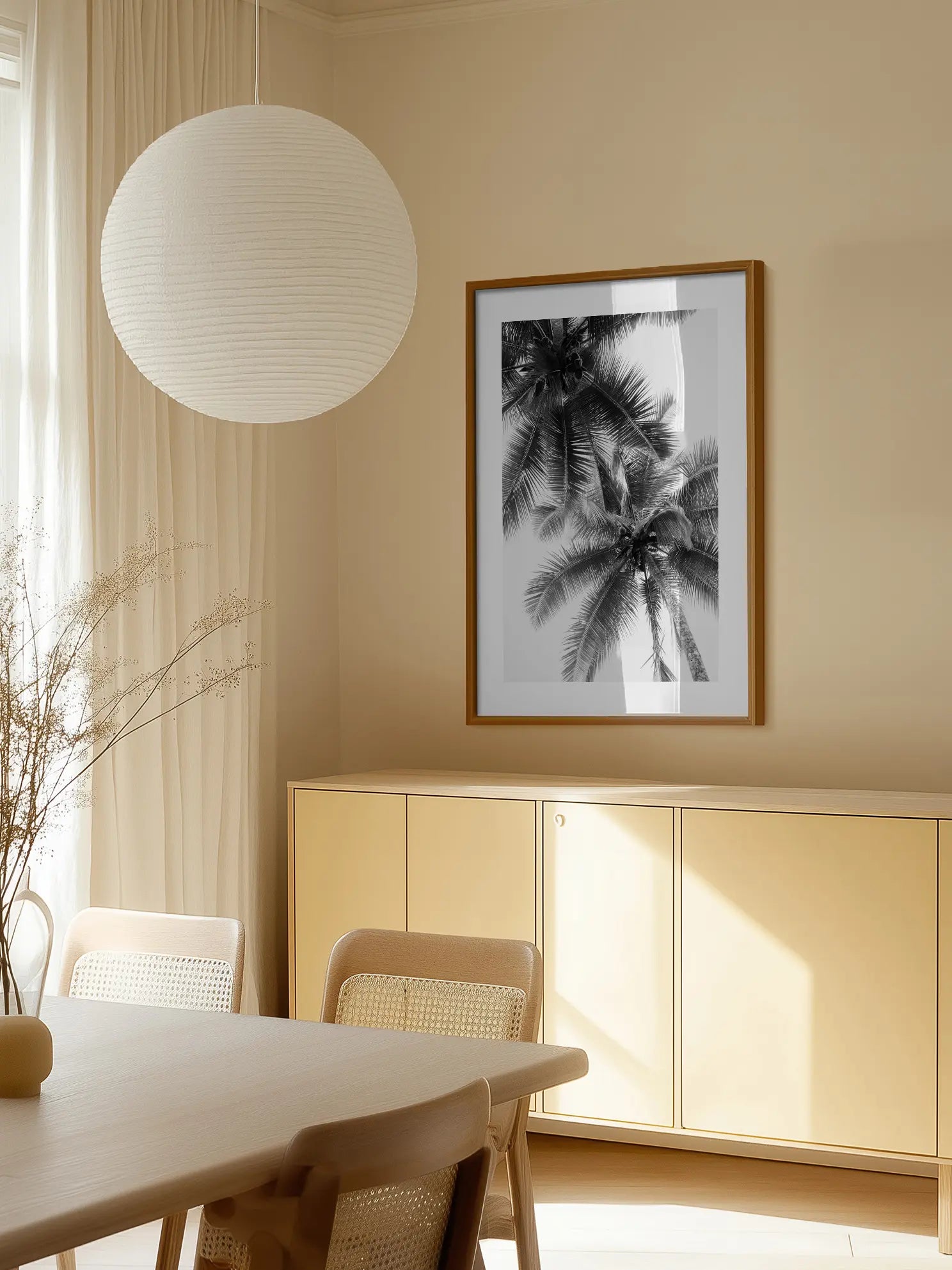 Palm Trees From Below Poster