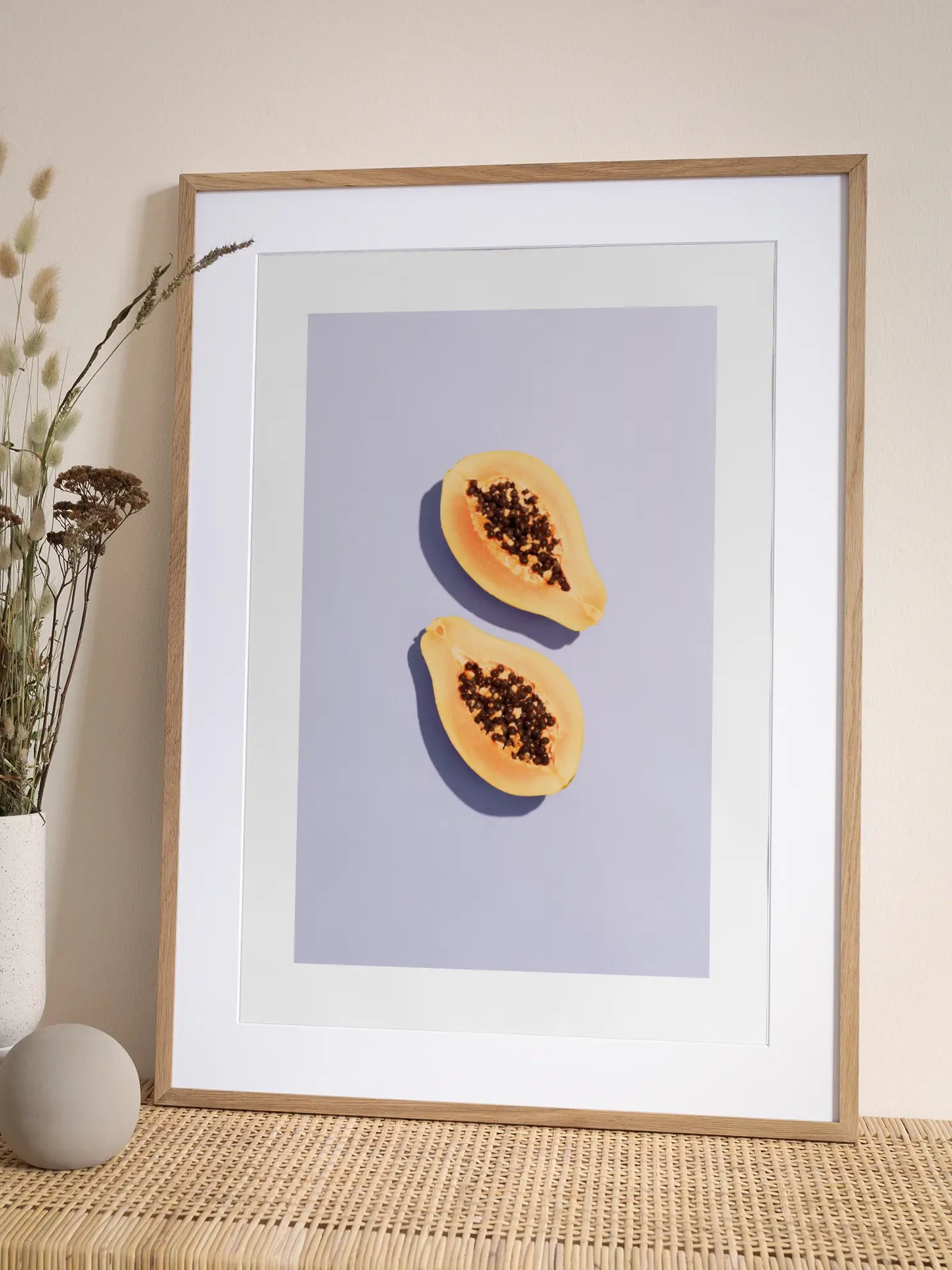 Papas on Lilac Poster