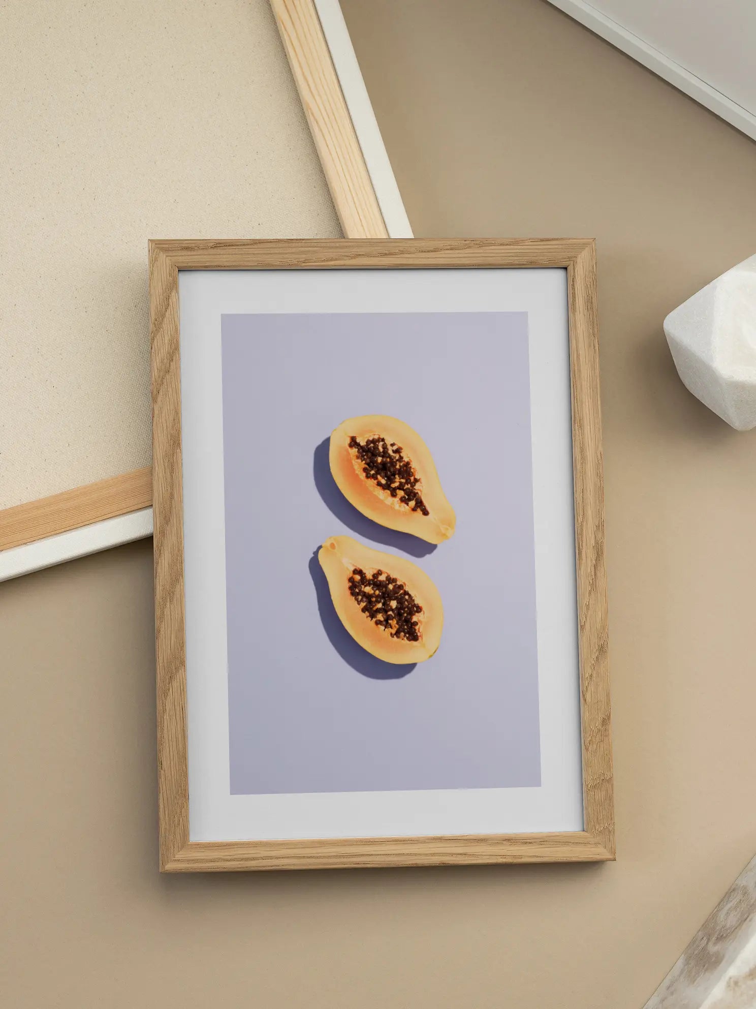 Papas on Lilac Poster