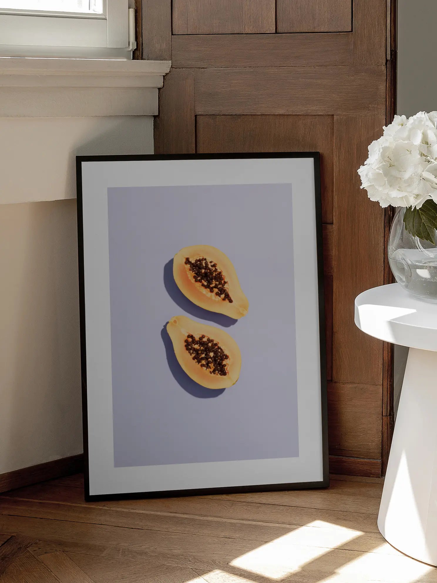 Papas on Lilac Poster