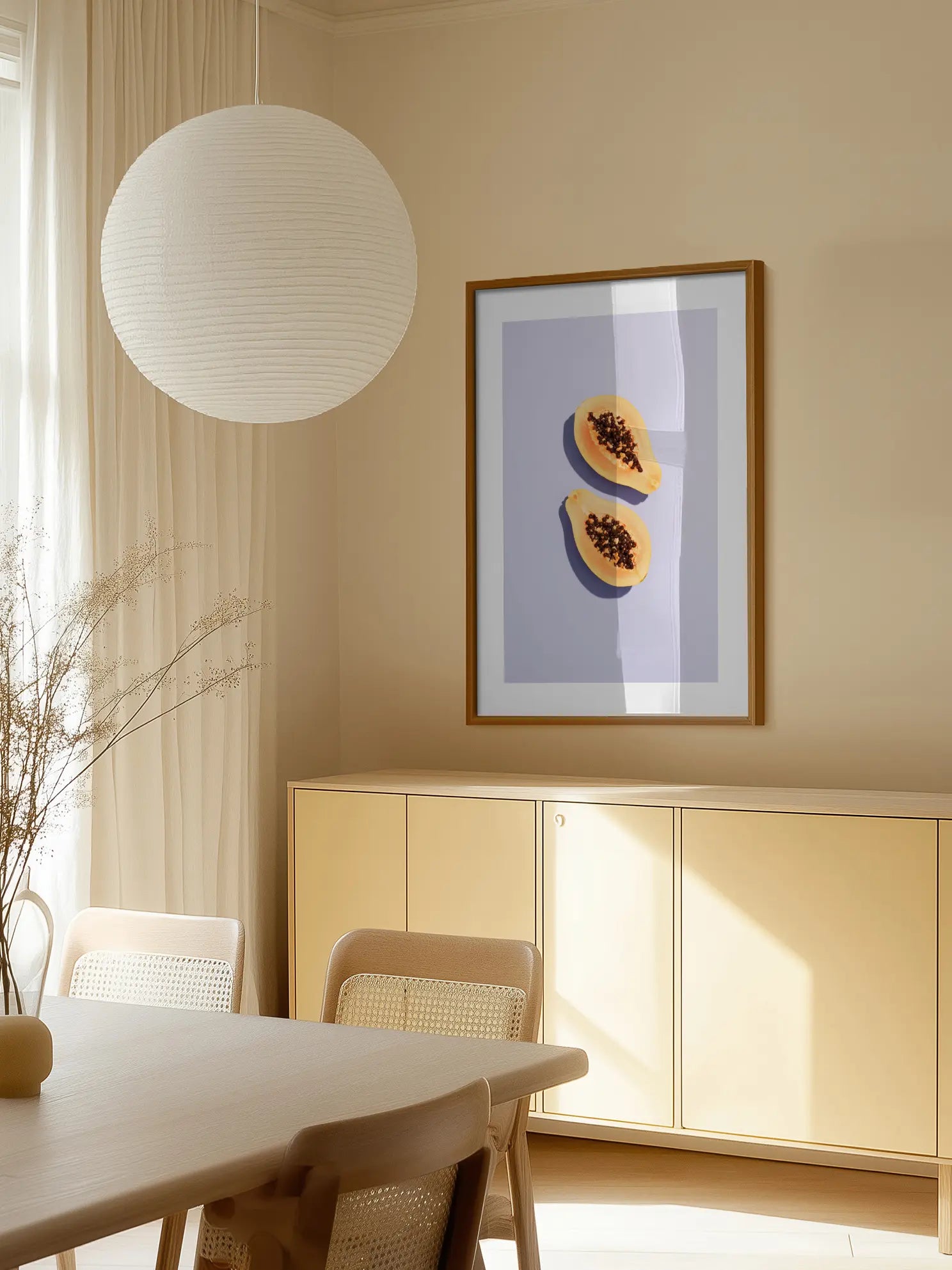 Papas on Lilac Poster