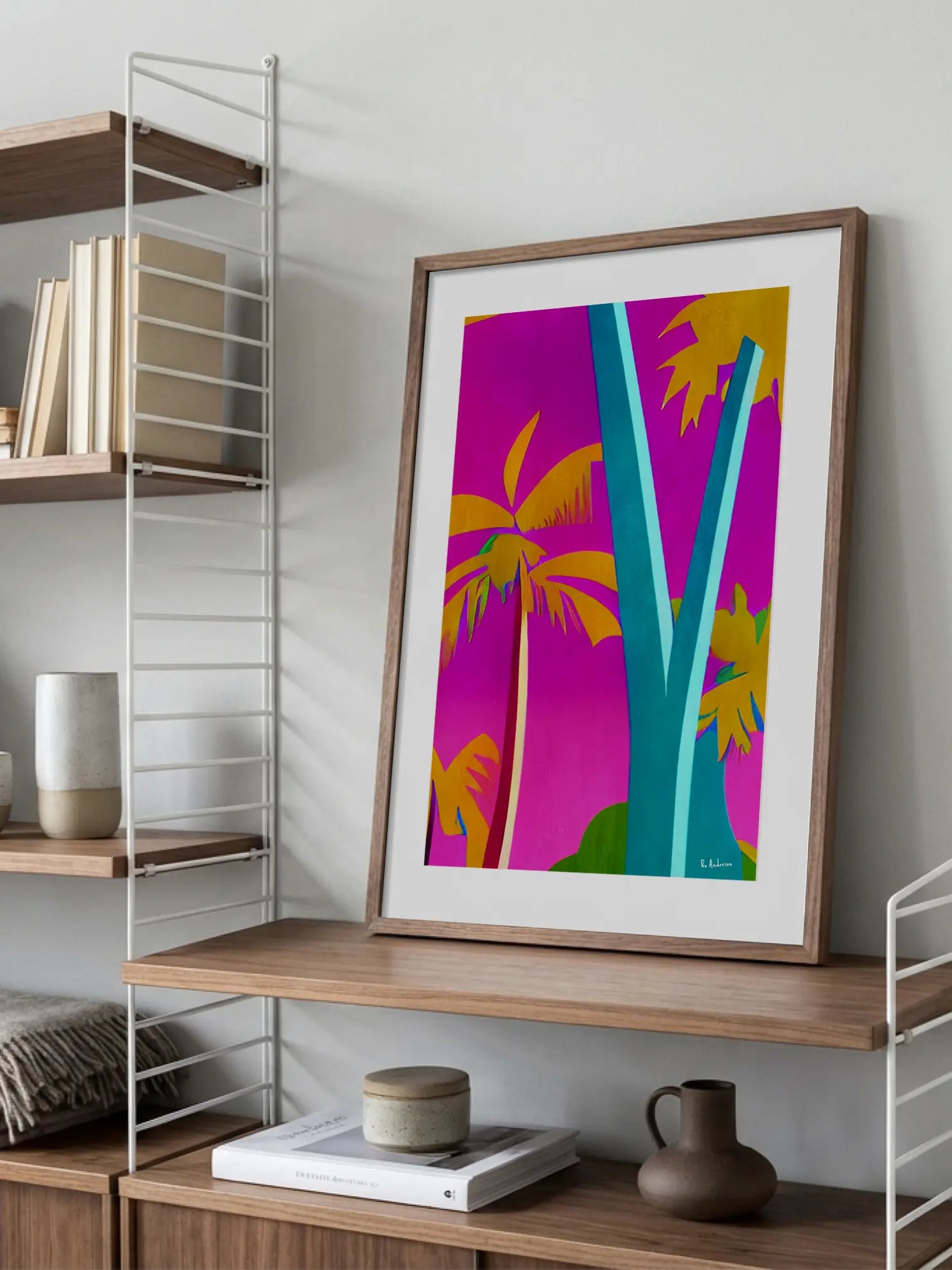 Papercut Palm Trees Poster