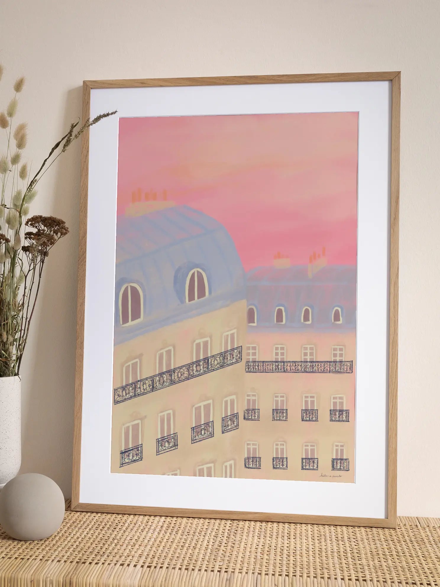 Parisian Sunset Poster