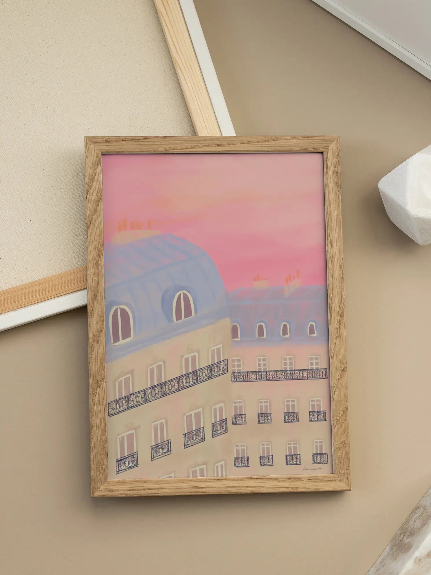Parisian Sunset Poster