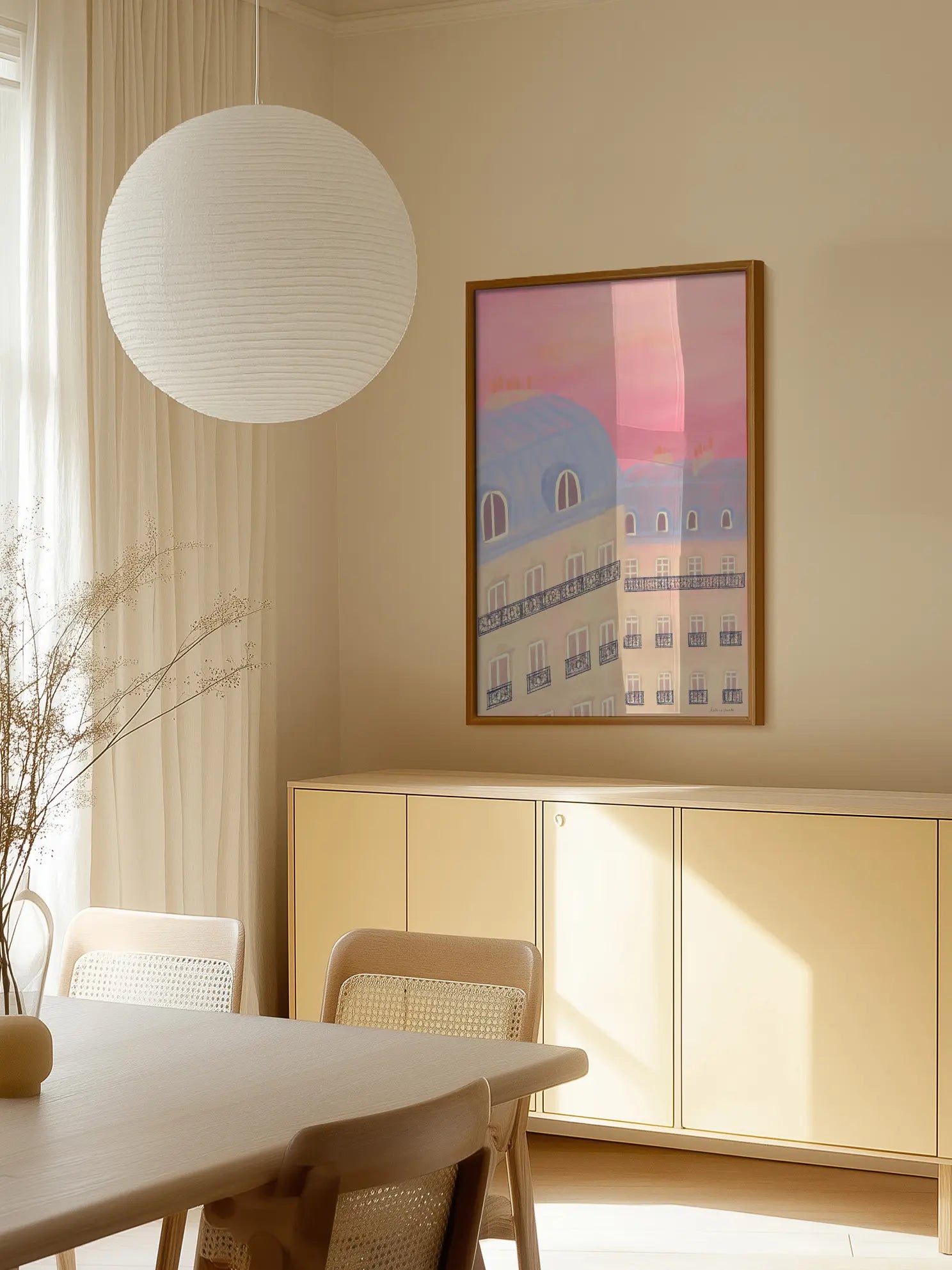 Parisian Sunset Poster