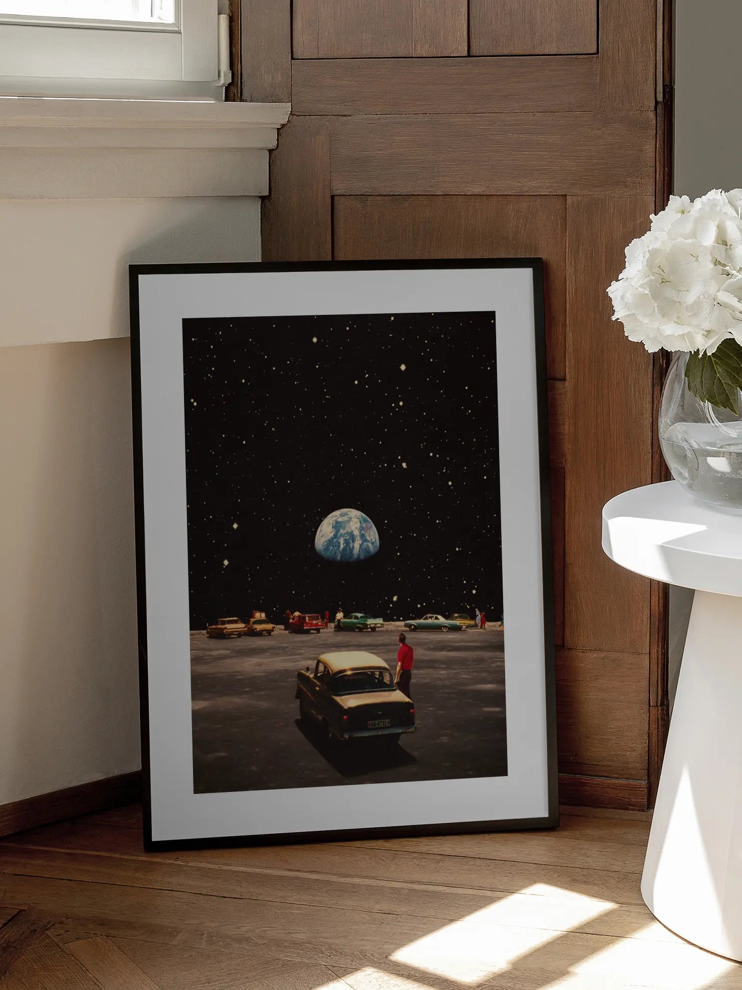 Parkplatz im Kosmos Poster