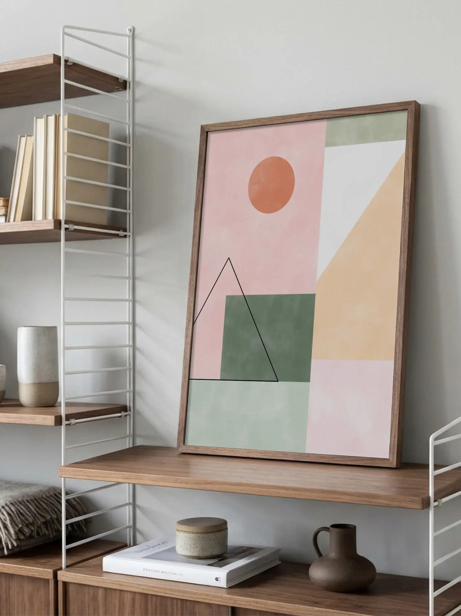 Pastel Tones With Minimalist Shapes Poster