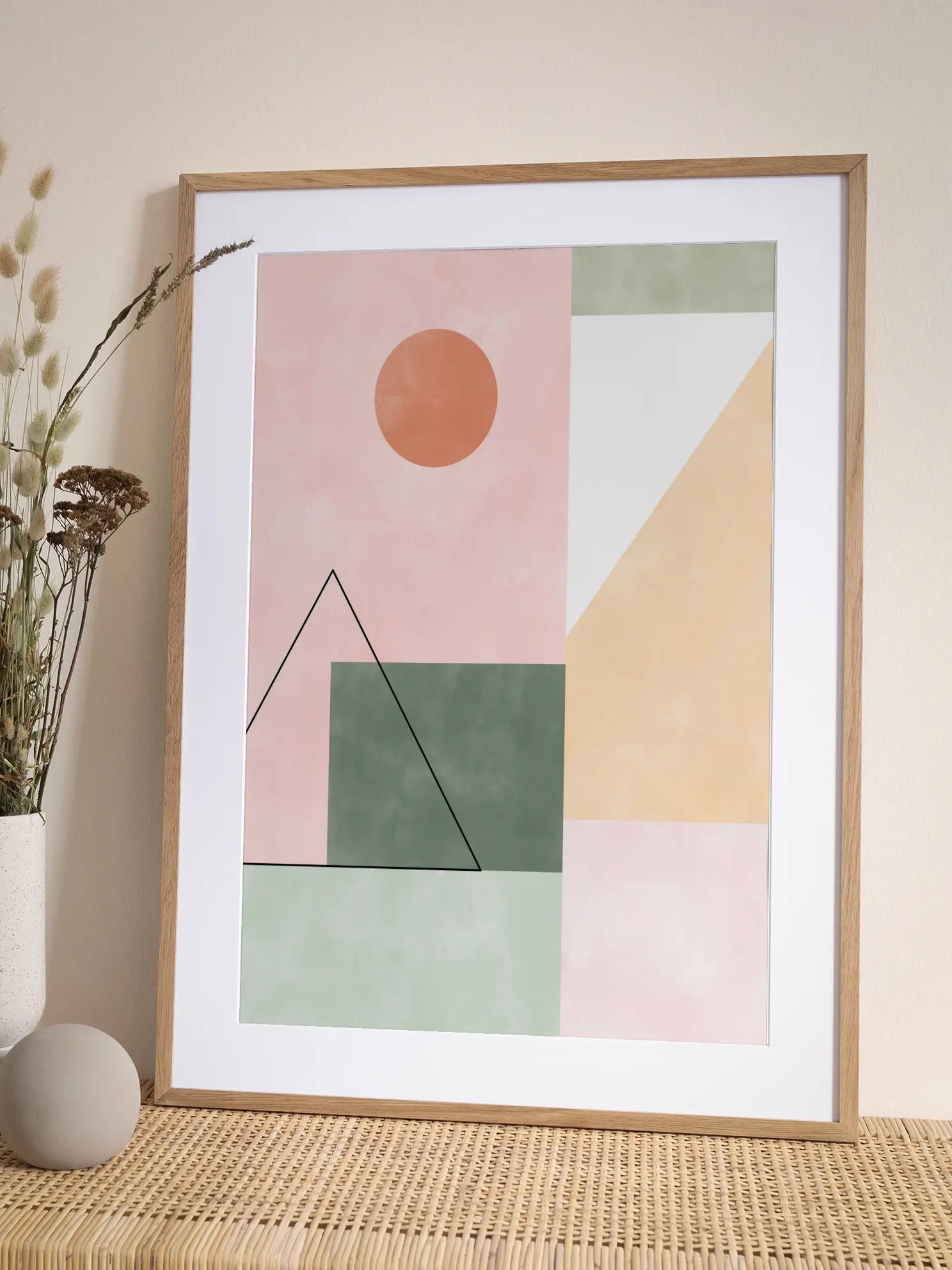 Pastel Tones With Minimalist Shapes Poster