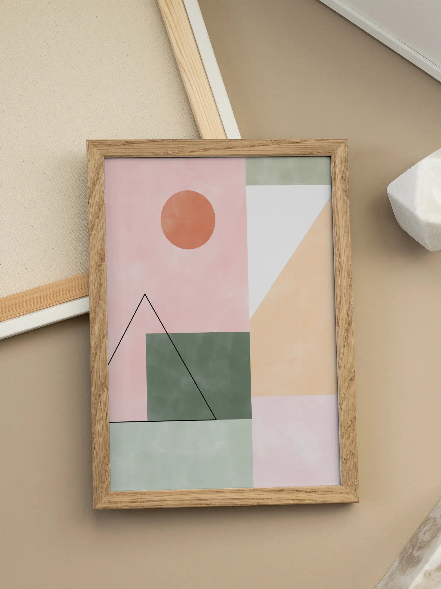 Pastel Tones With Minimalist Shapes Poster