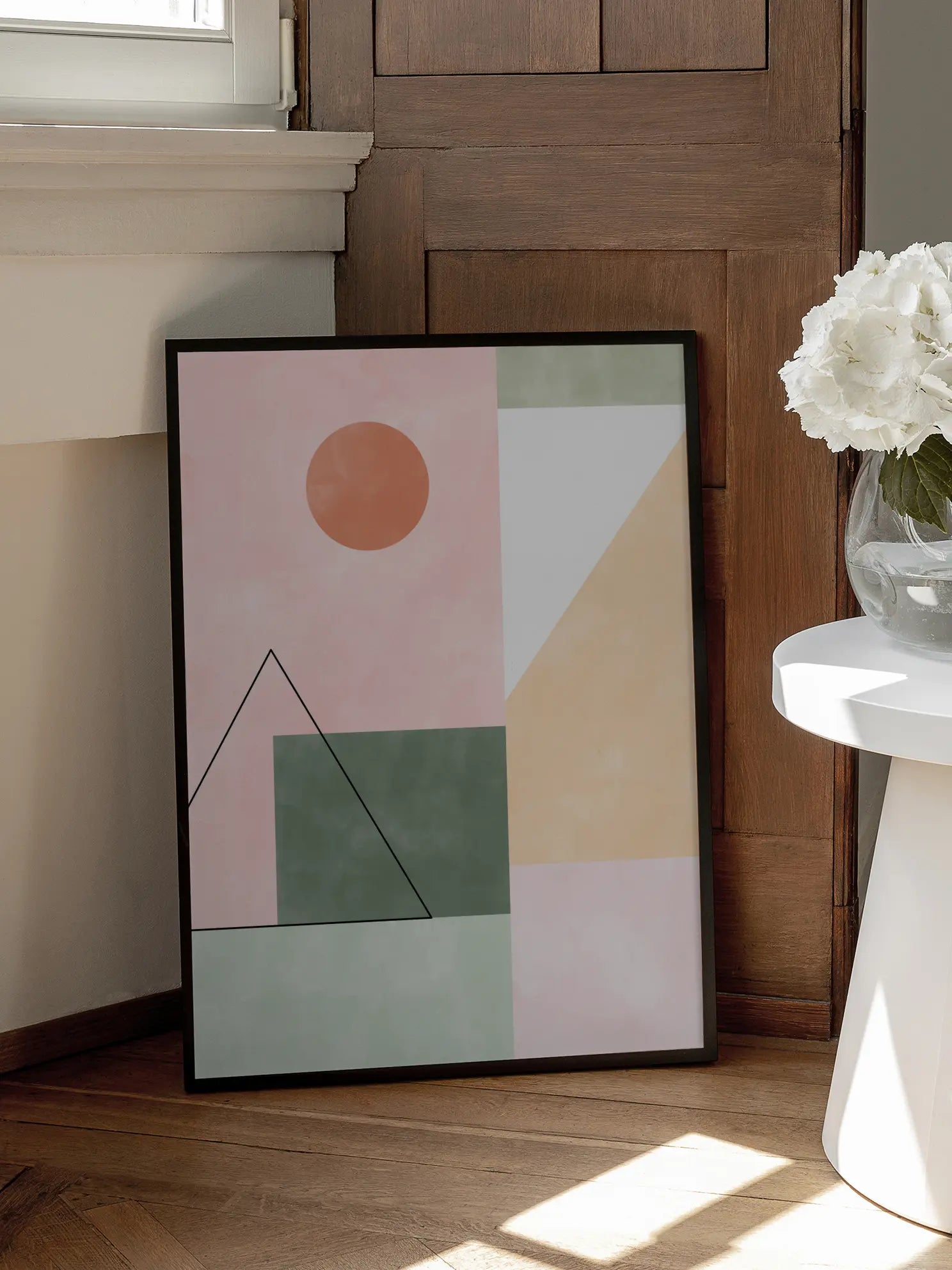 Pastel Tones With Minimalist Shapes Poster