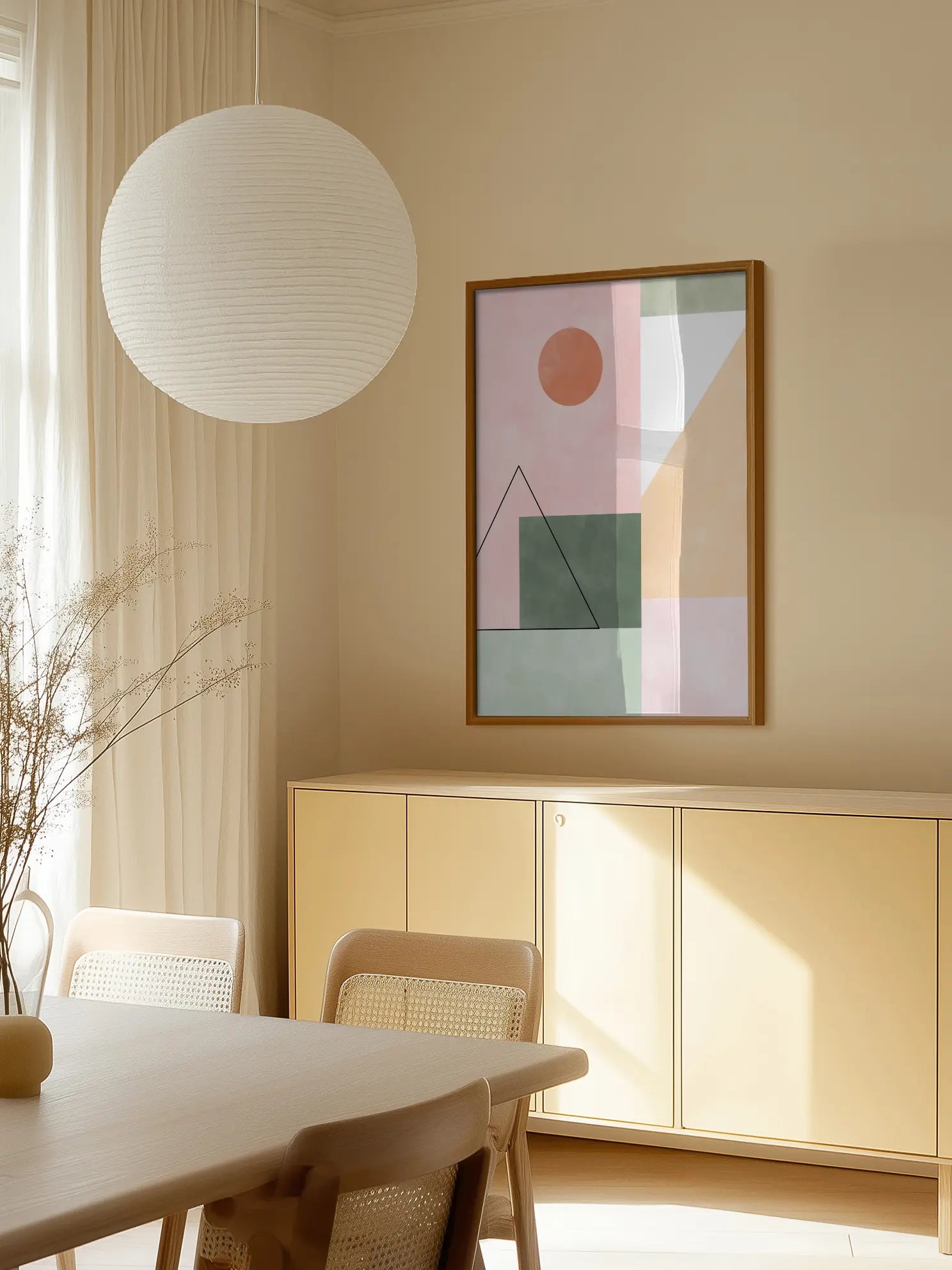 Pastel Tones With Minimalist Shapes Poster