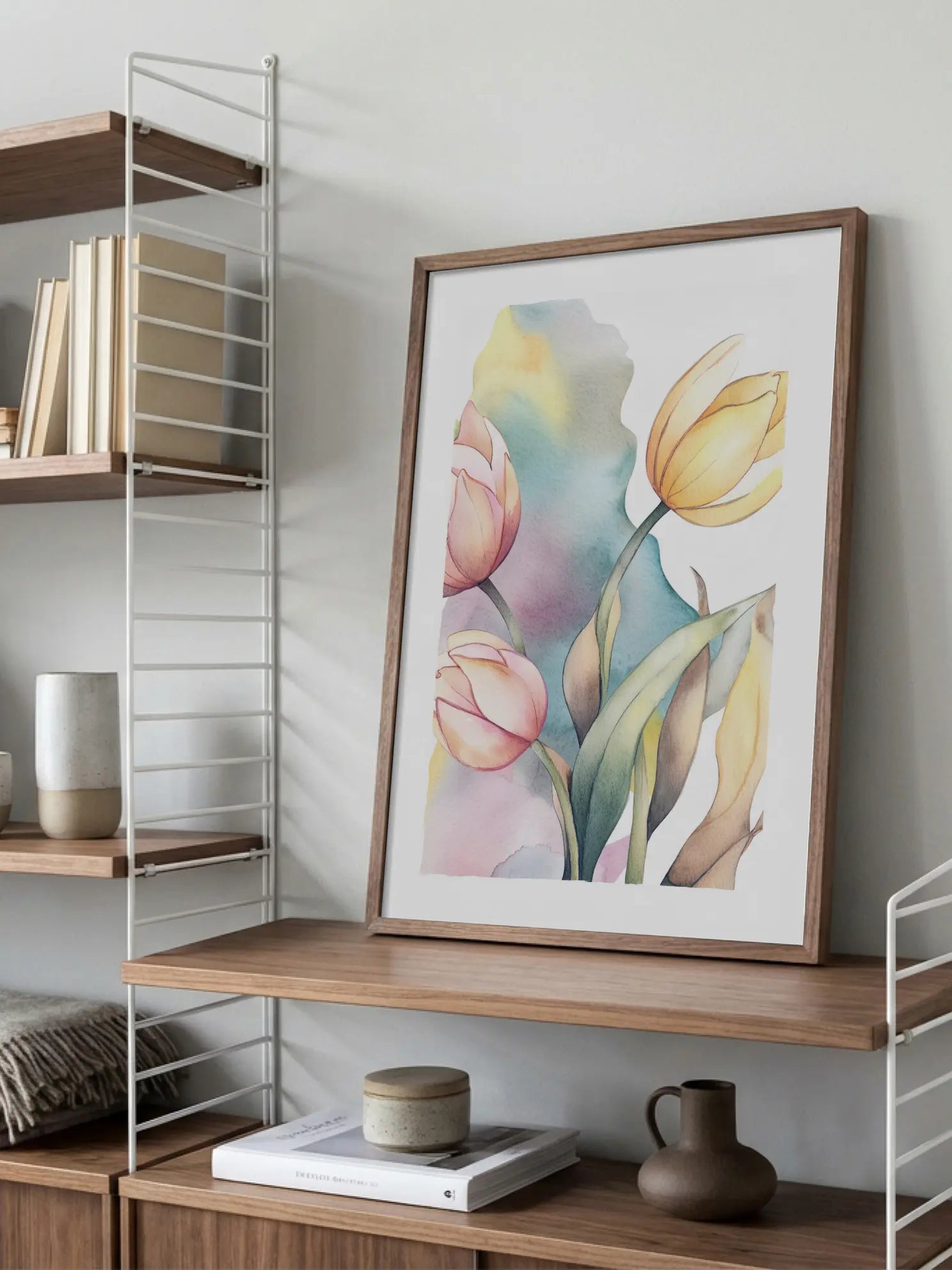 Pastel Tulips Poster