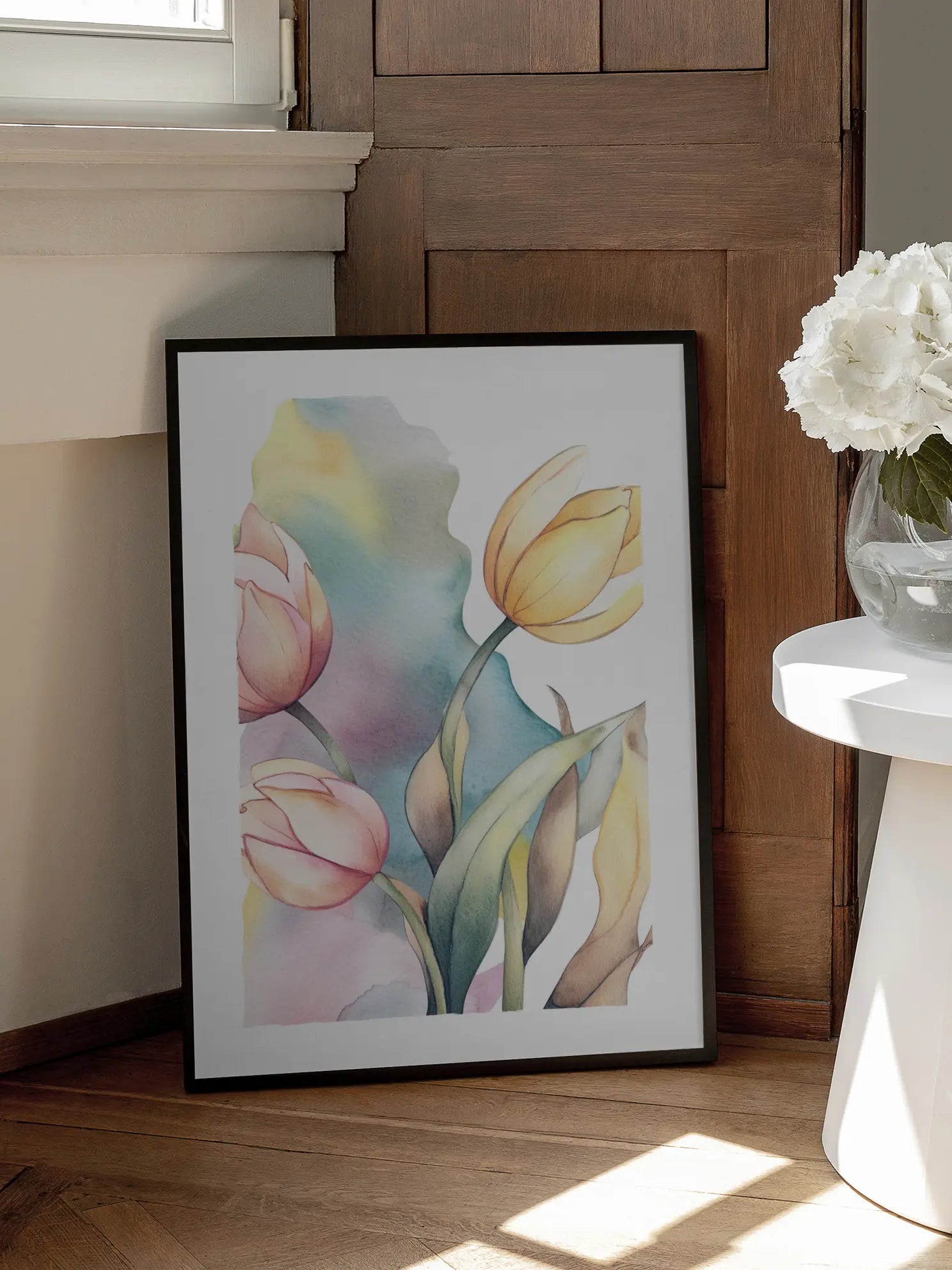 Pastel Tulips Poster