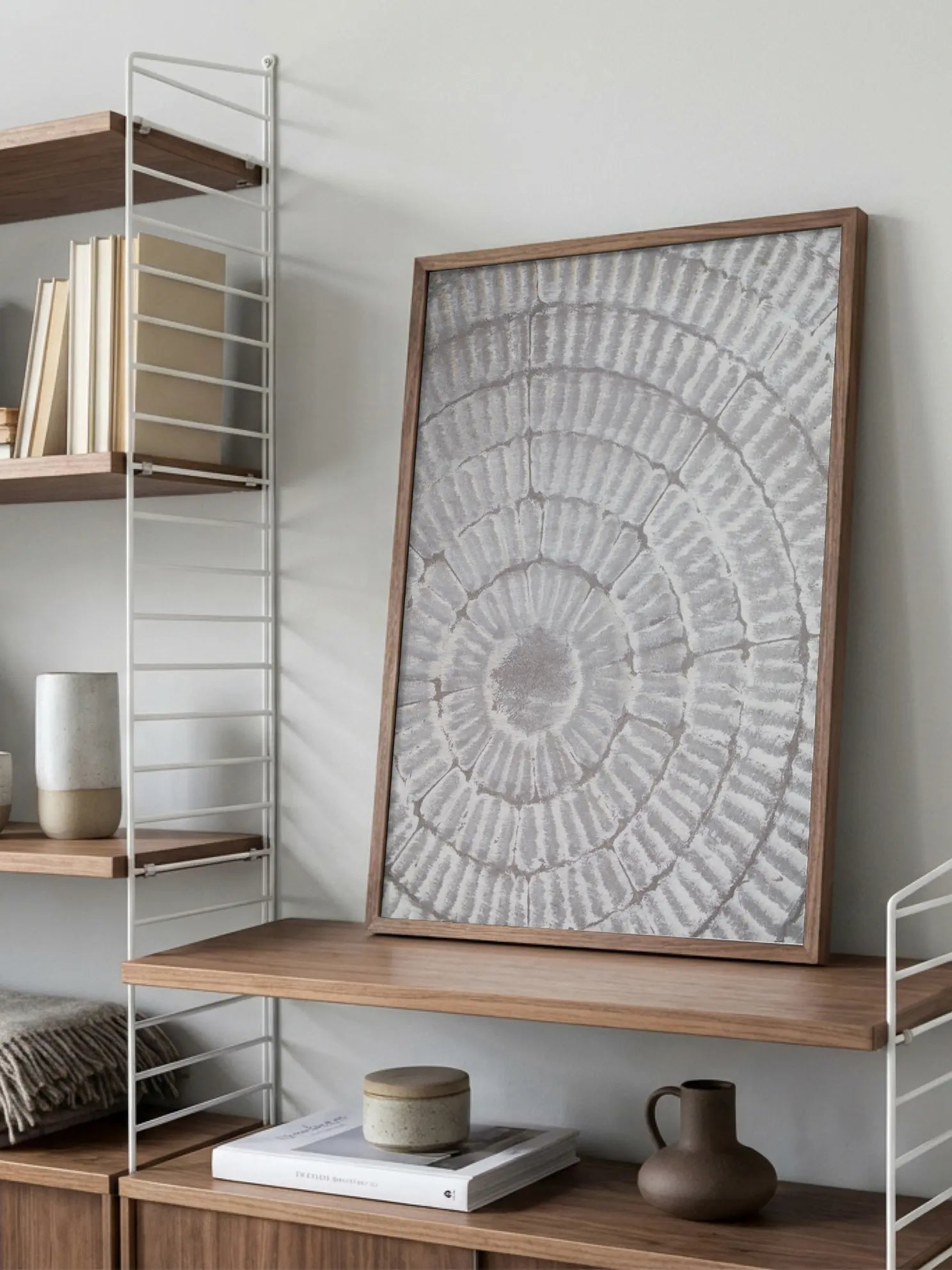 Pattern Plate Grey Poster