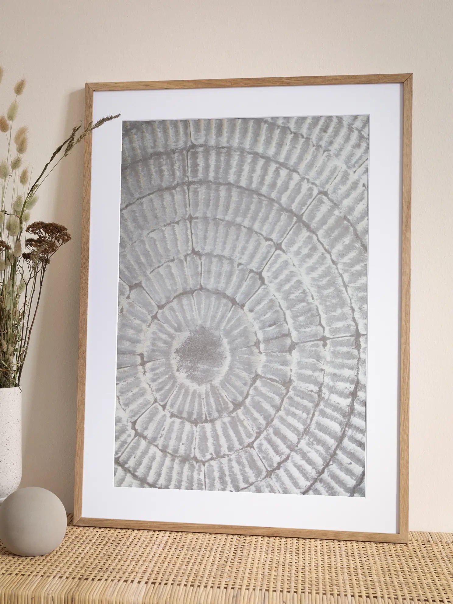 Pattern Plate Grey Poster