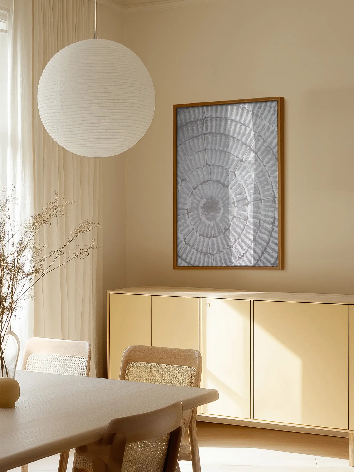 Pattern Plate Grey Poster
