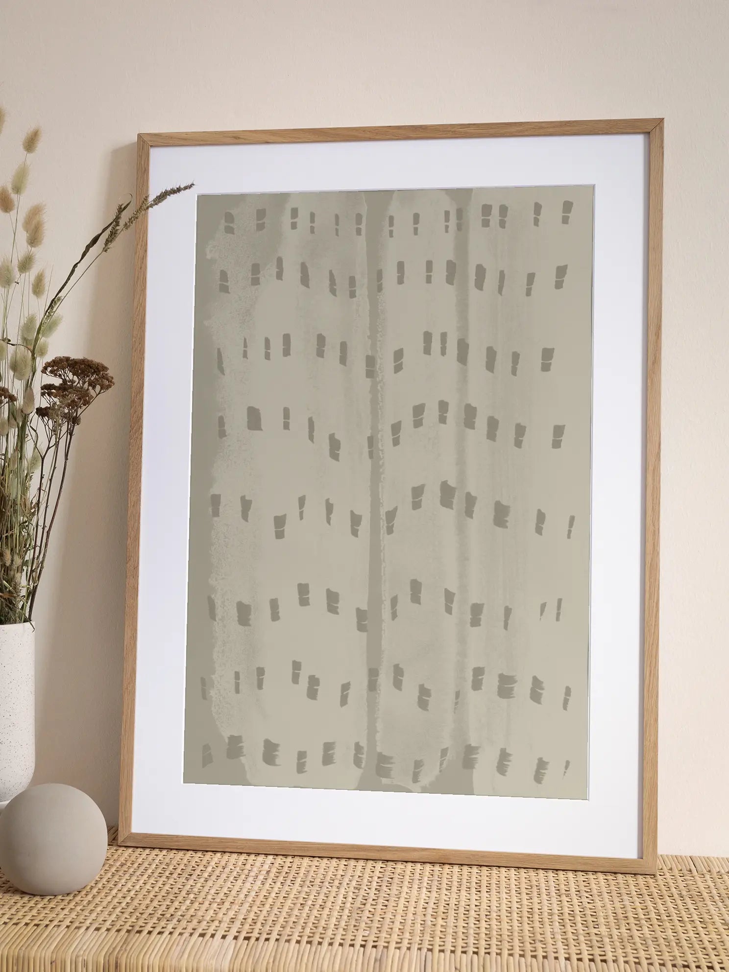 Patterned Beige Poster