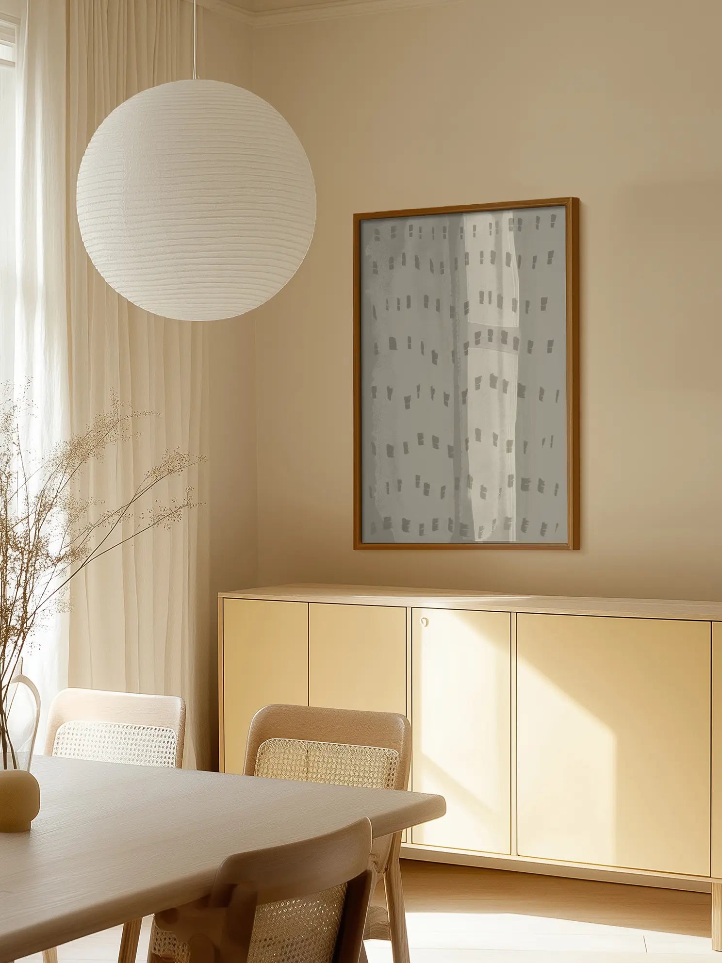 Patterned Beige Poster