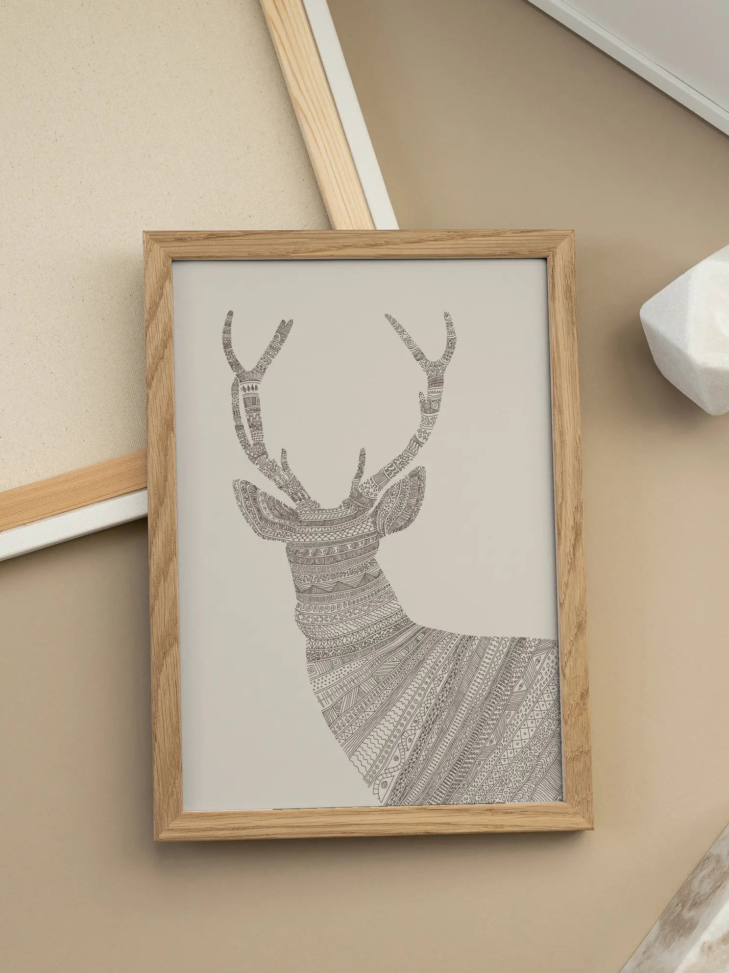 Patterned Deer Poster