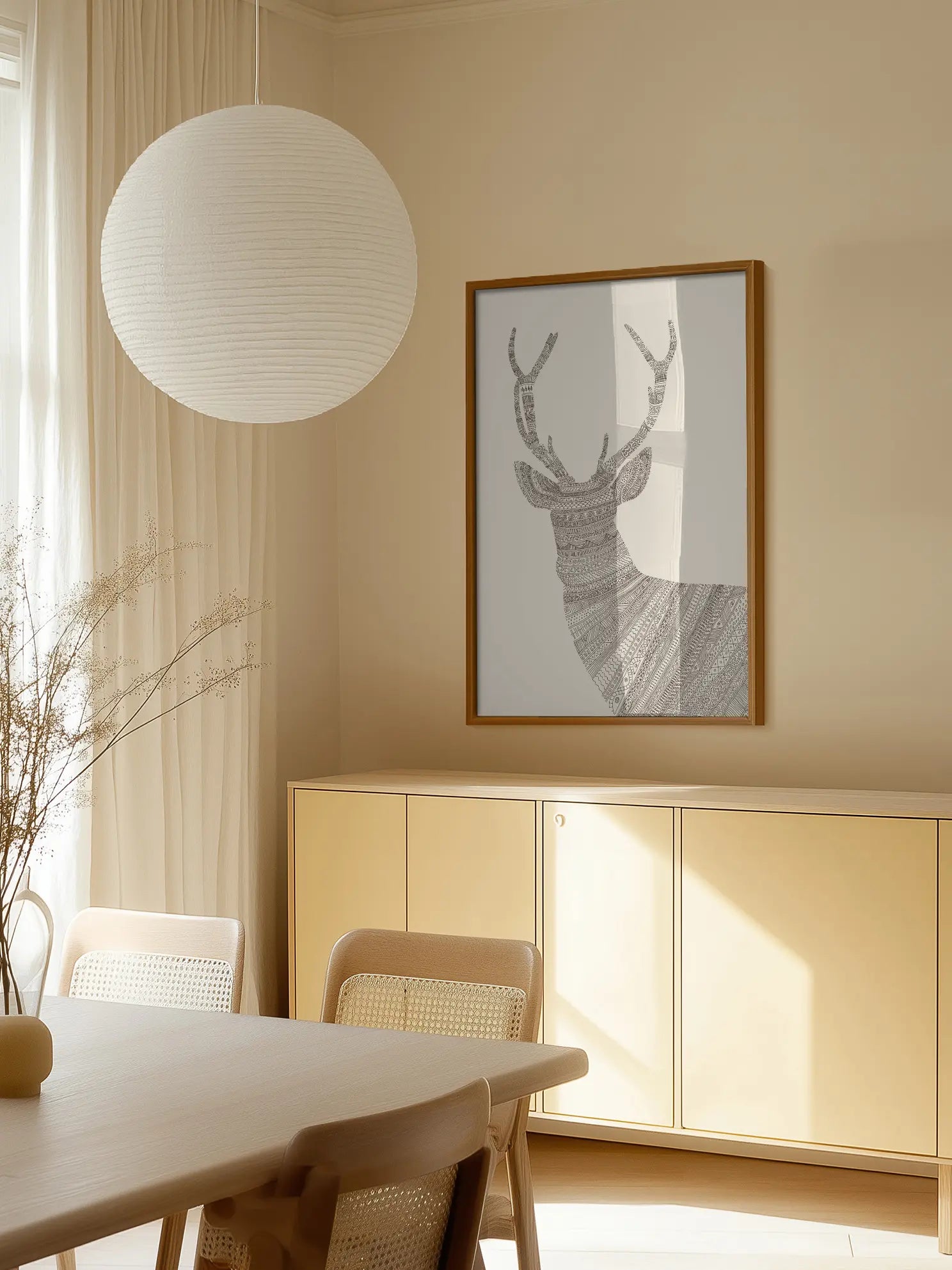 Patterned Deer Poster