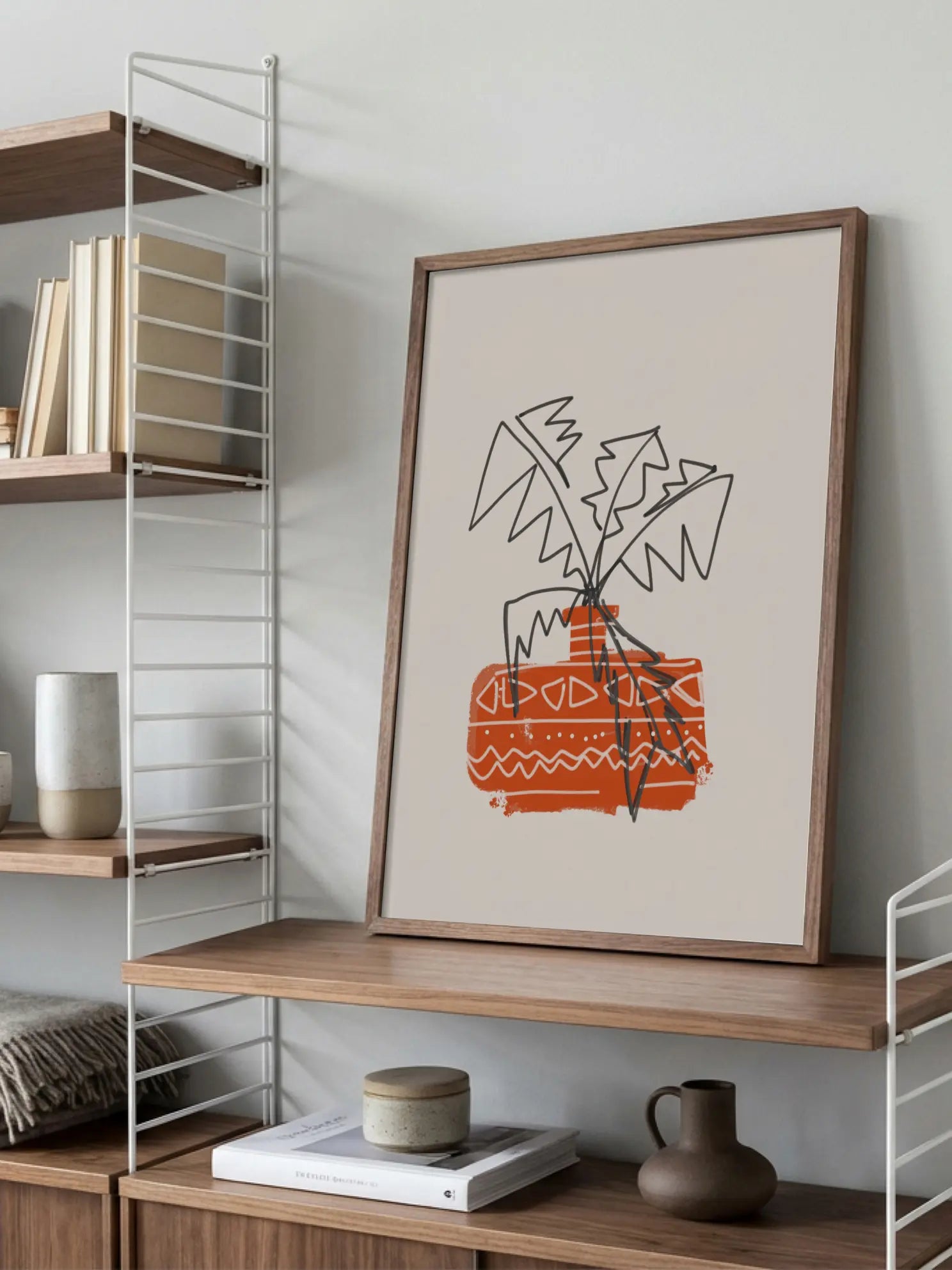 Patterned Pot Plant Poster