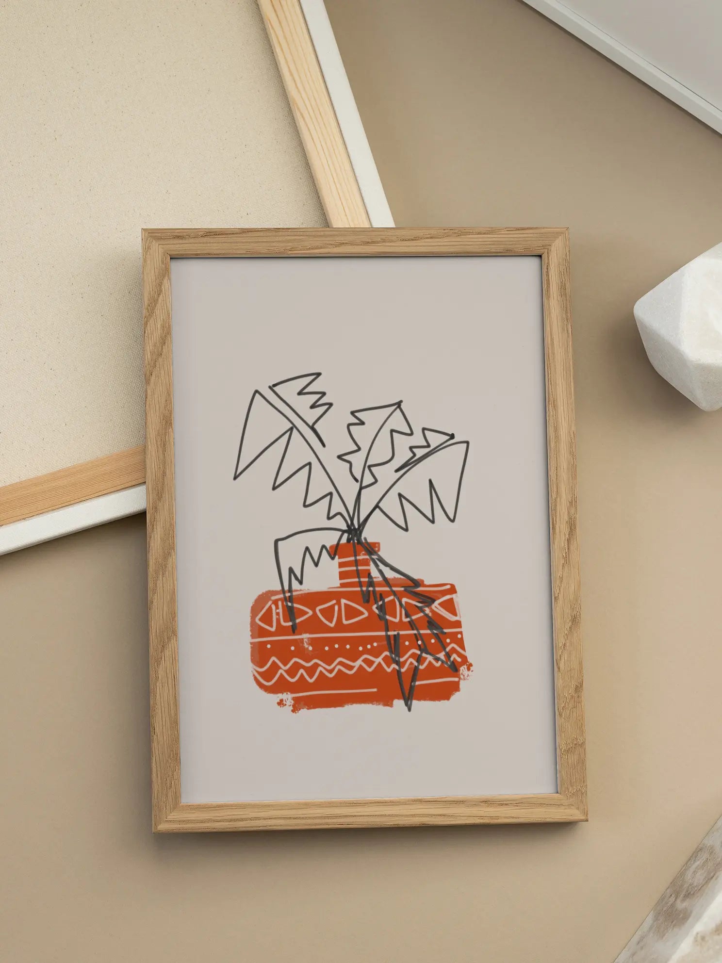 Patterned Pot Plant Poster
