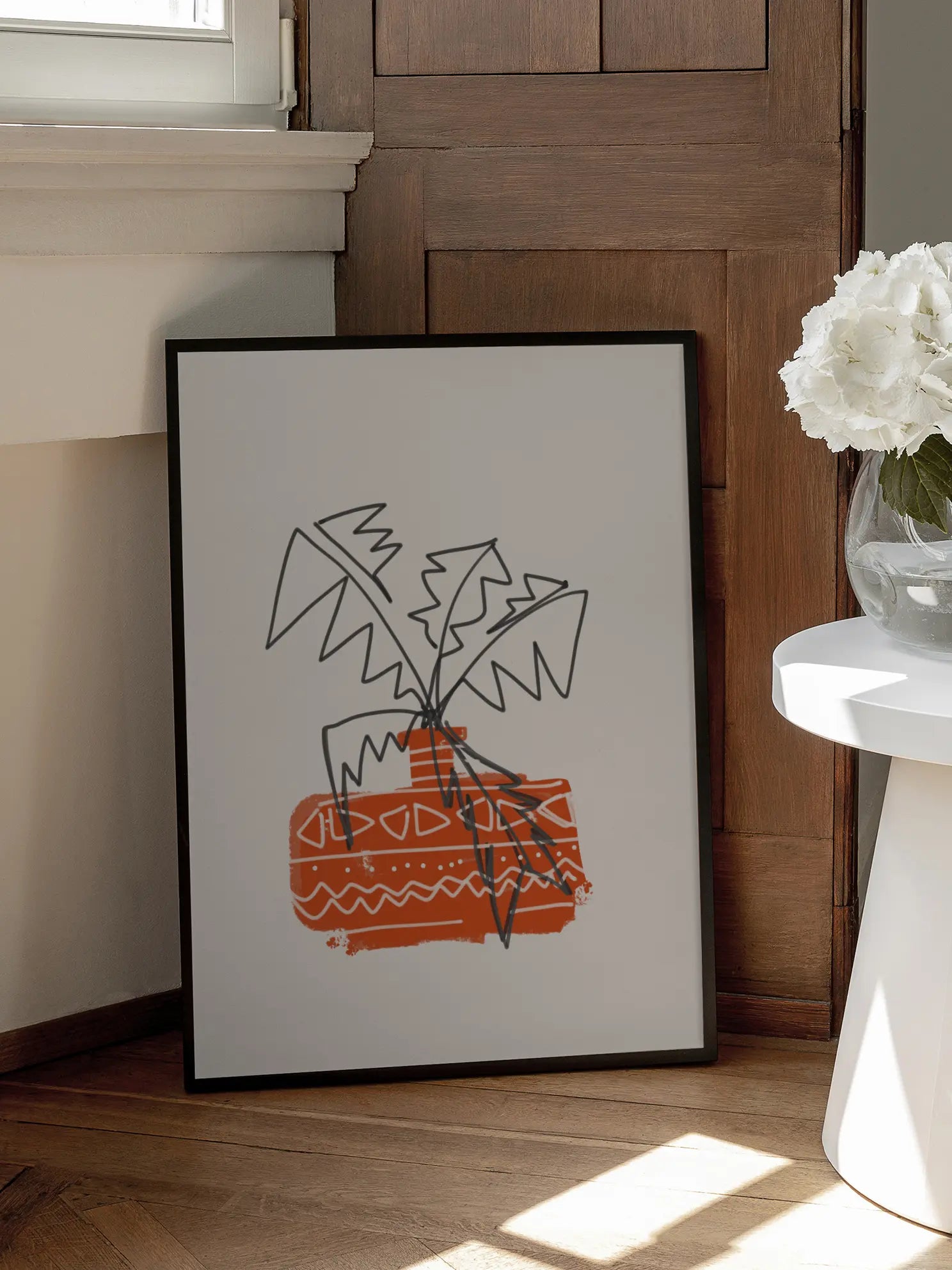 Patterned Pot Plant Poster