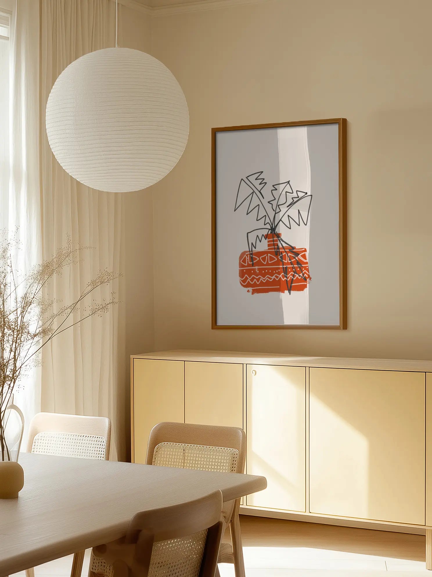 Patterned Pot Plant Poster