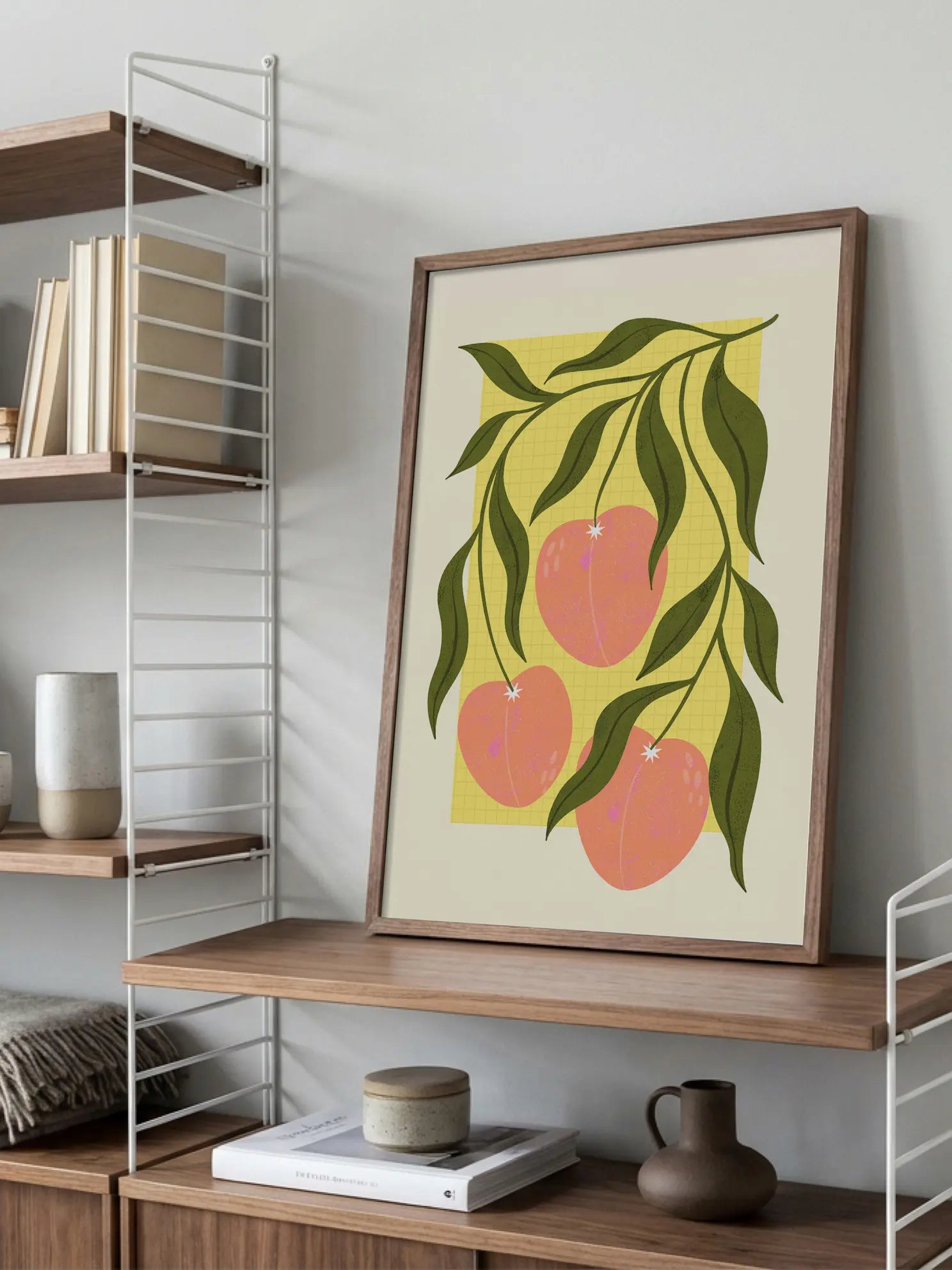 Peach Branches Poster