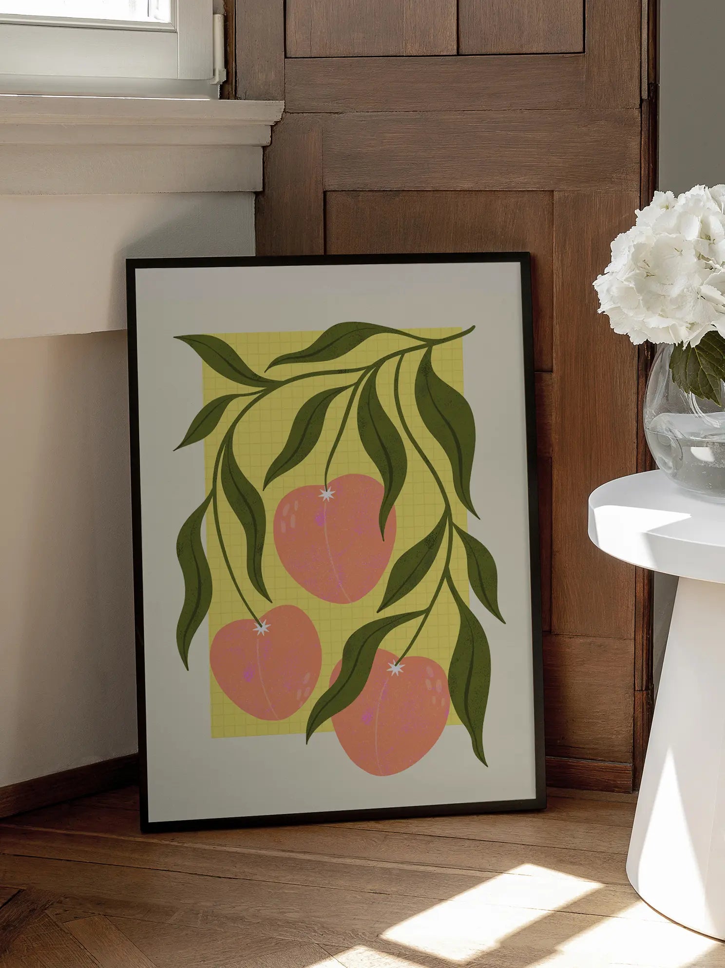 Peach Branches Poster
