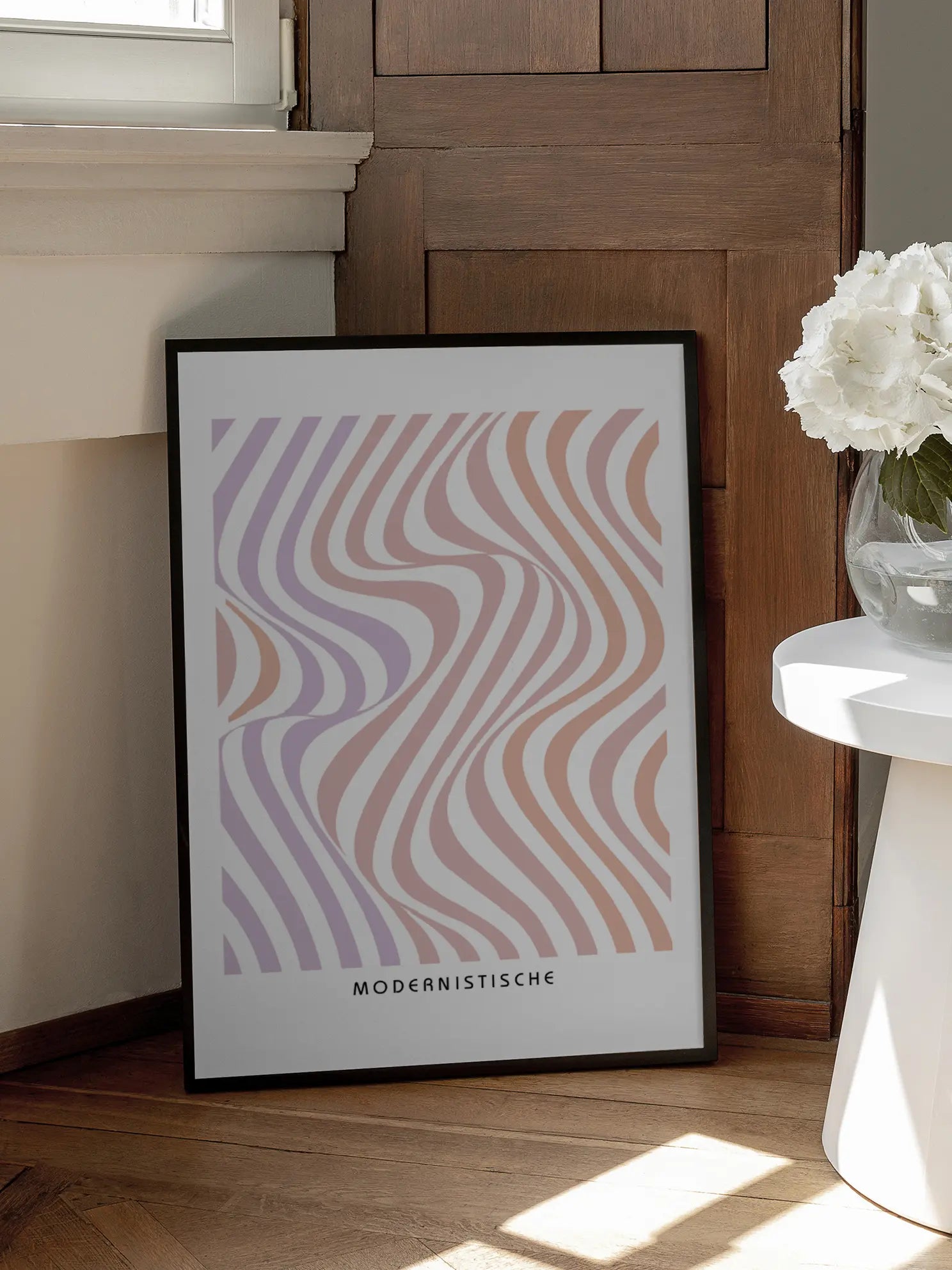 Peach Ripples — Bauhaus Poster