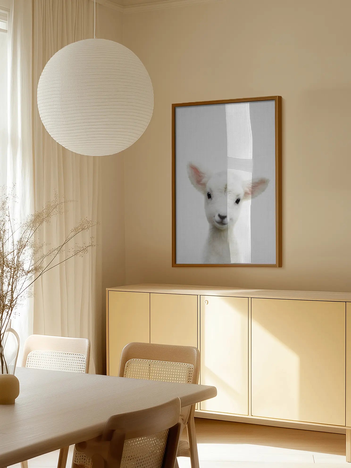 Peekaboo Baby Sheep Poster