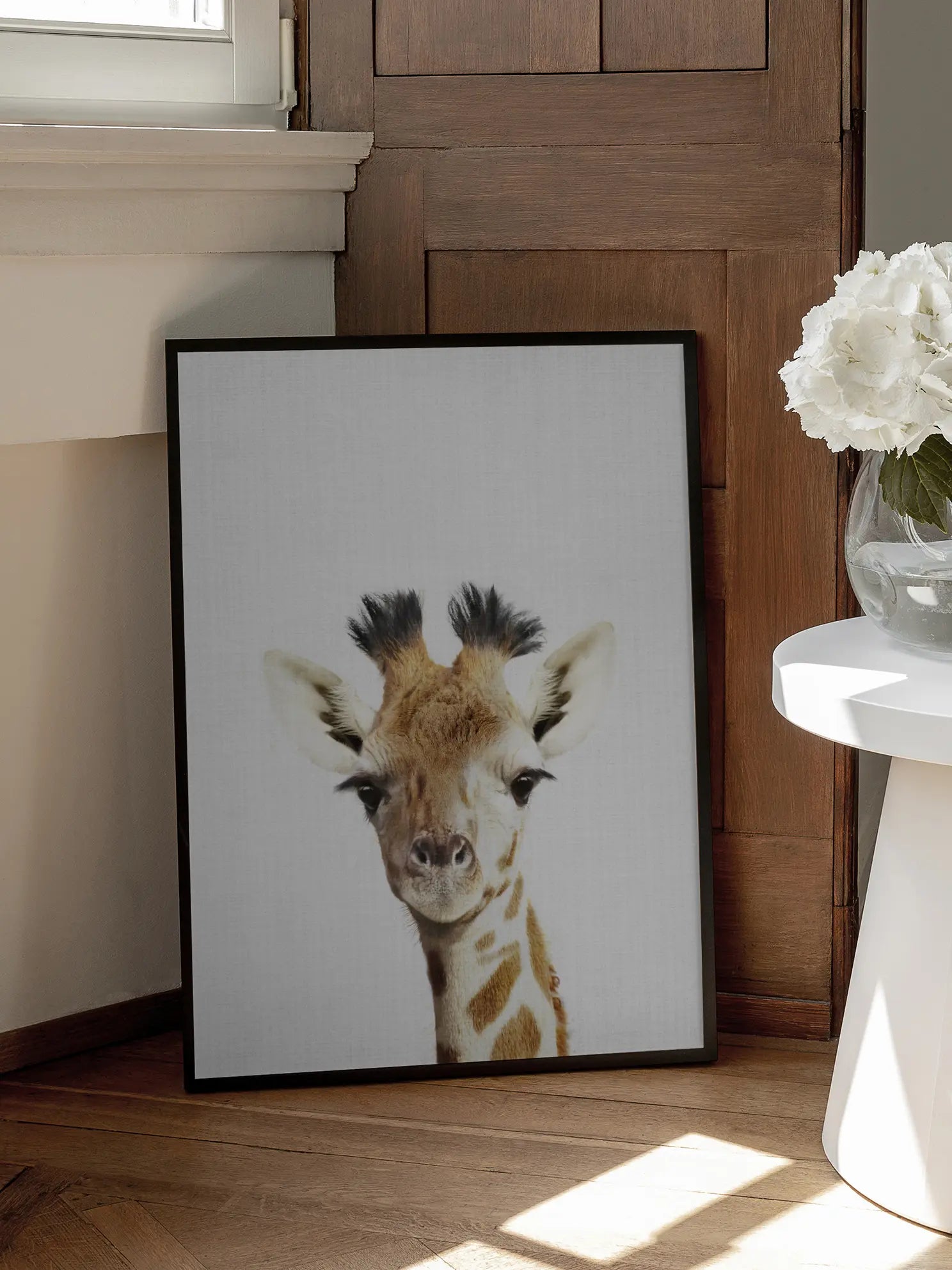 Peekaboo Giraffe Poster