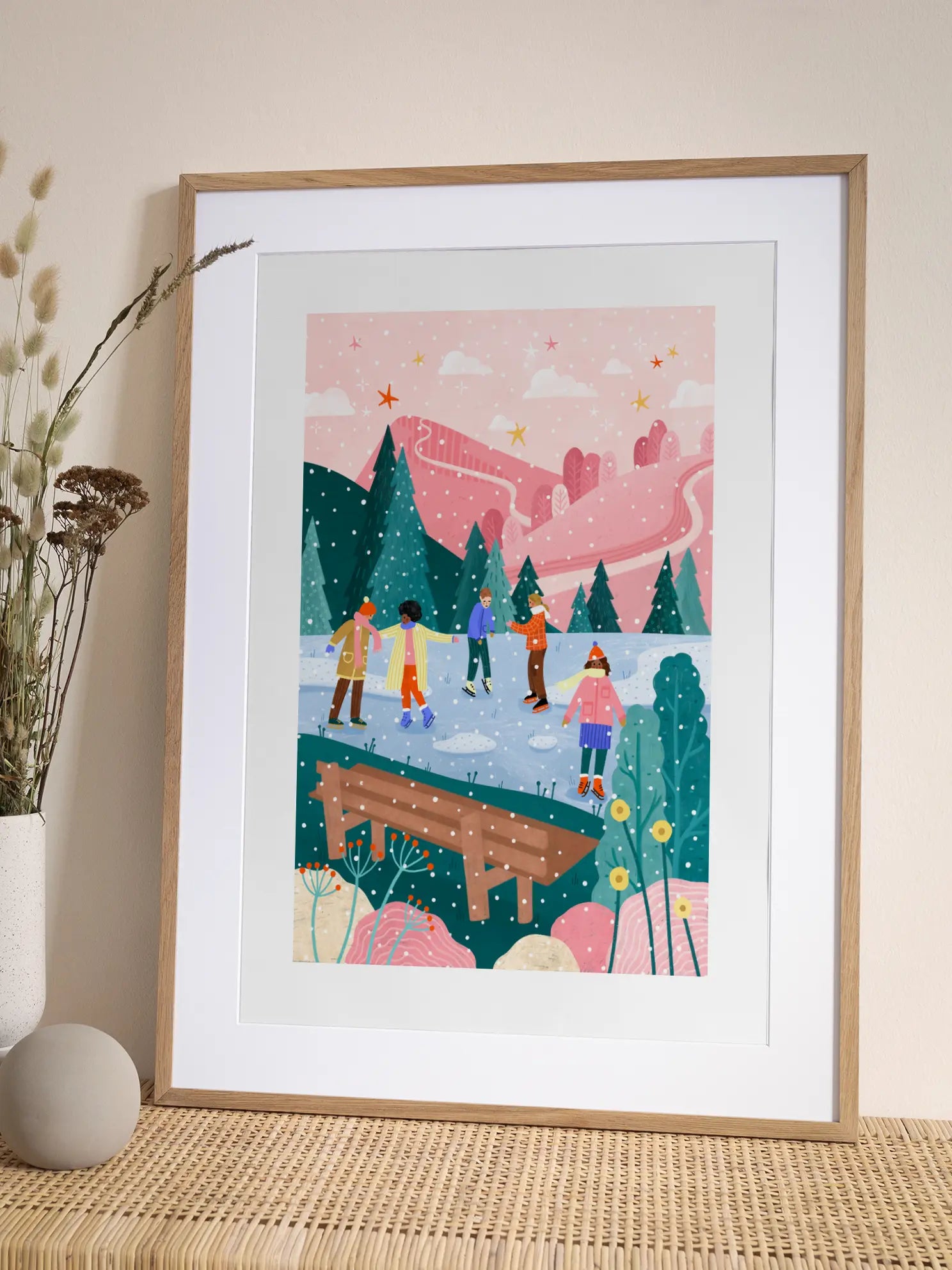People Ice Skating Poster