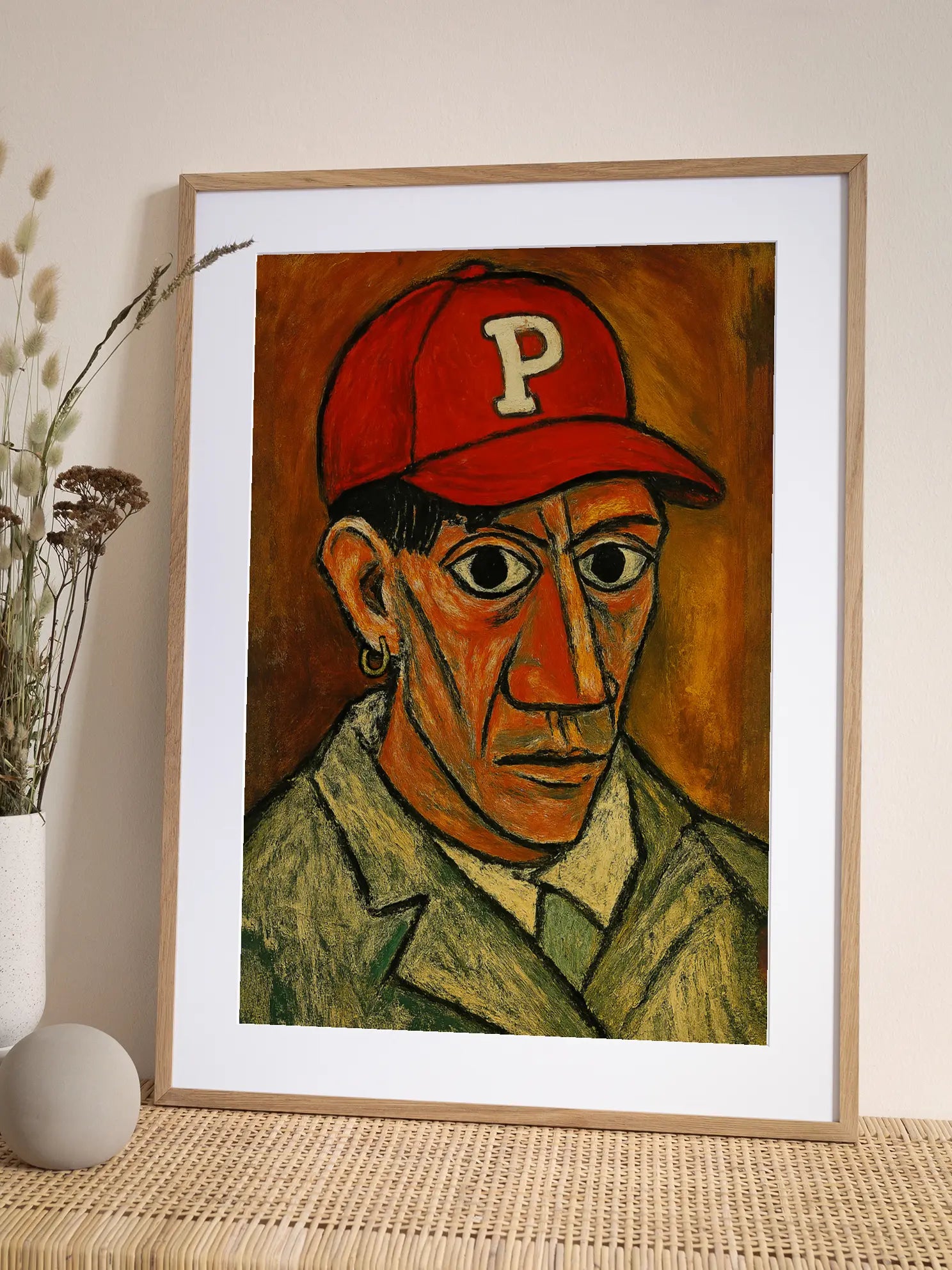 Picasso in a Baseball Cap Poster