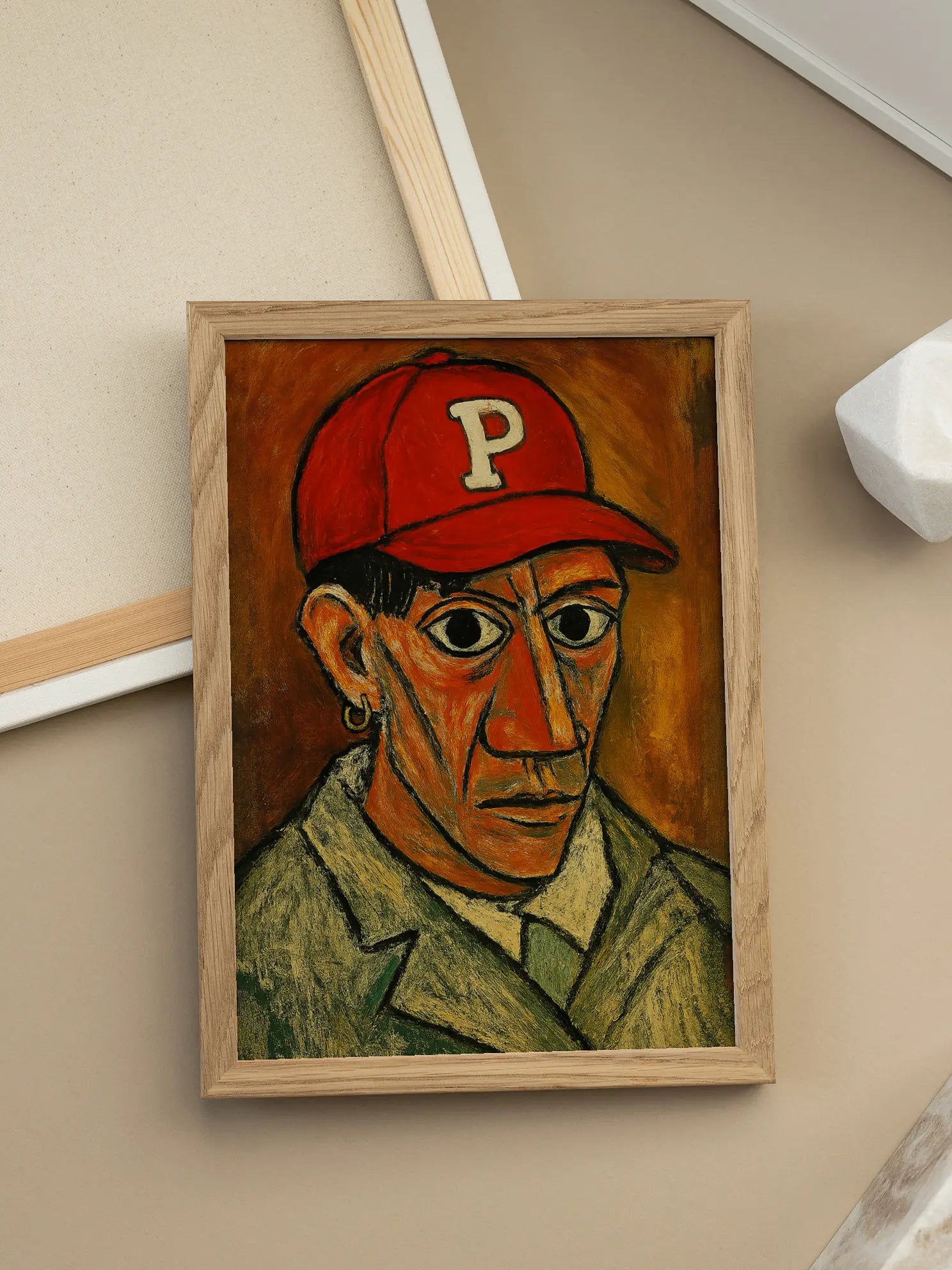 Picasso in a Baseball Cap Poster