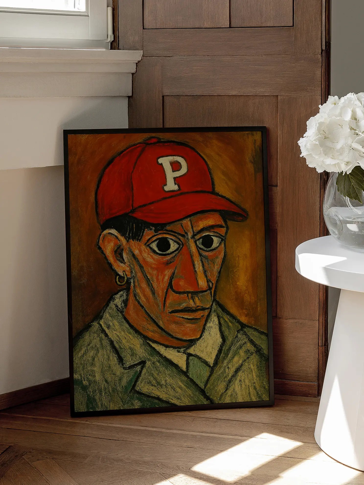 Picasso in a Baseball Cap Poster