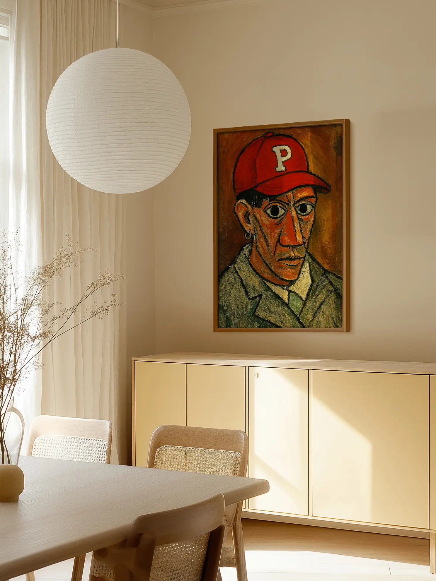 Picasso in a Baseball Cap Poster