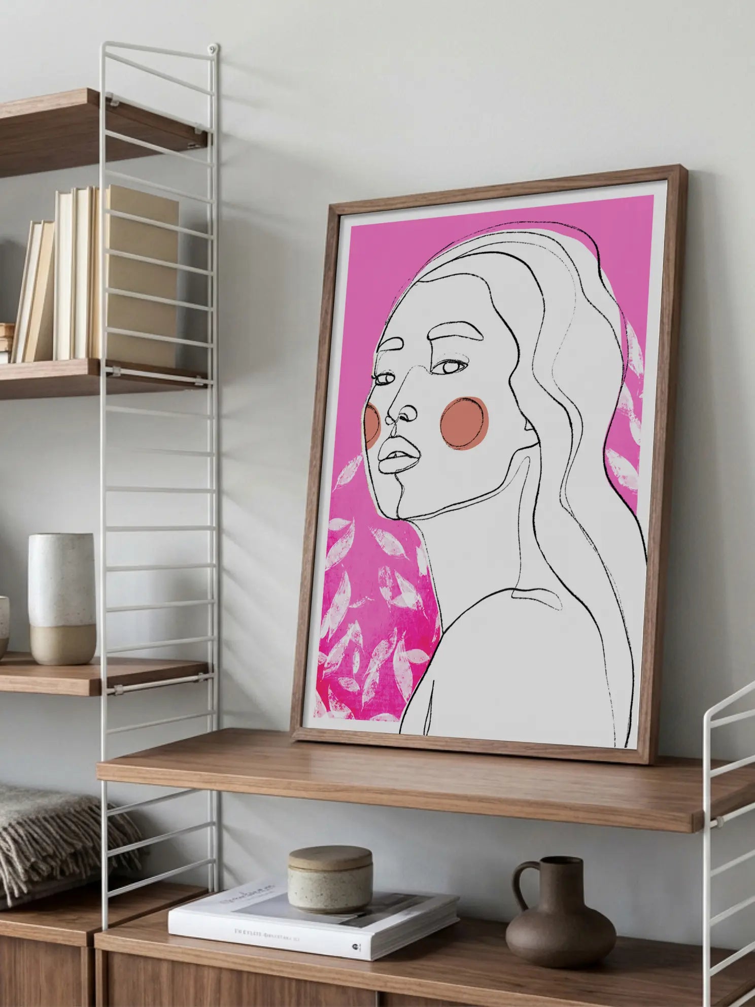 Pink Abstract Portrait Poster