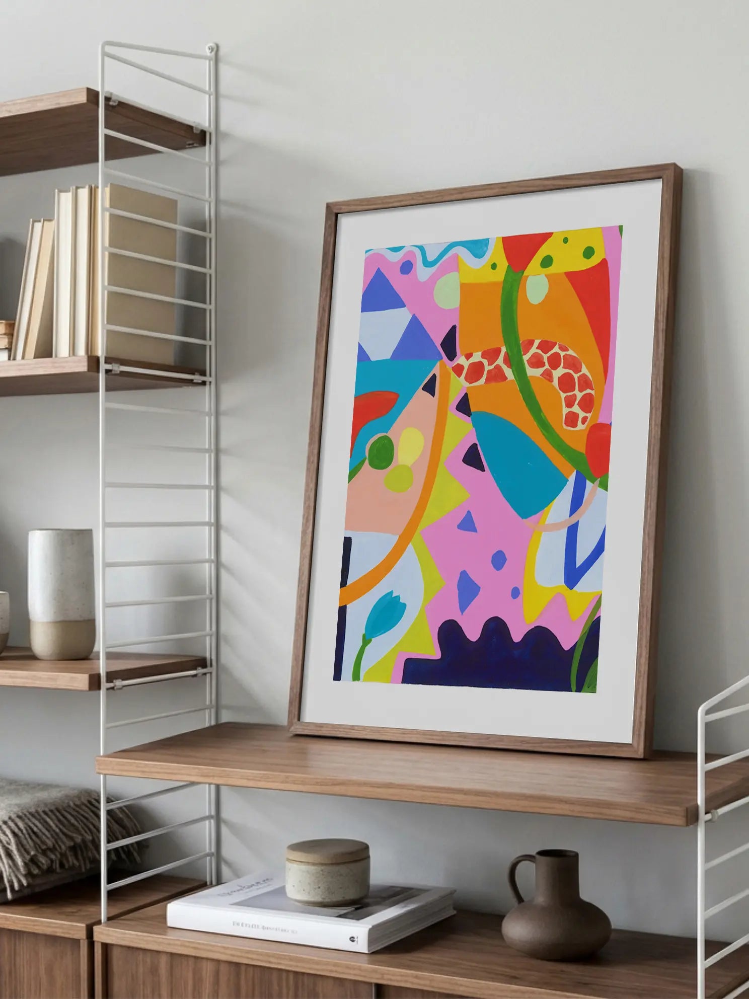 Pink Abstract Shapes Poster