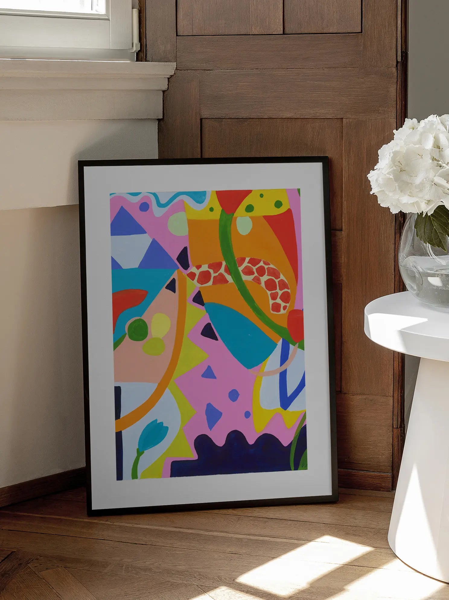 Pink Abstract Shapes Poster