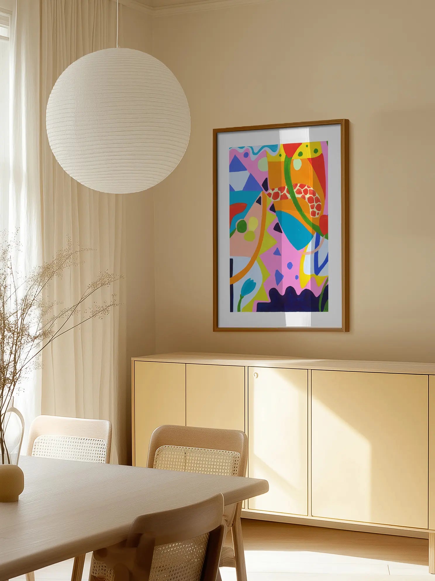 Pink Abstract Shapes Poster
