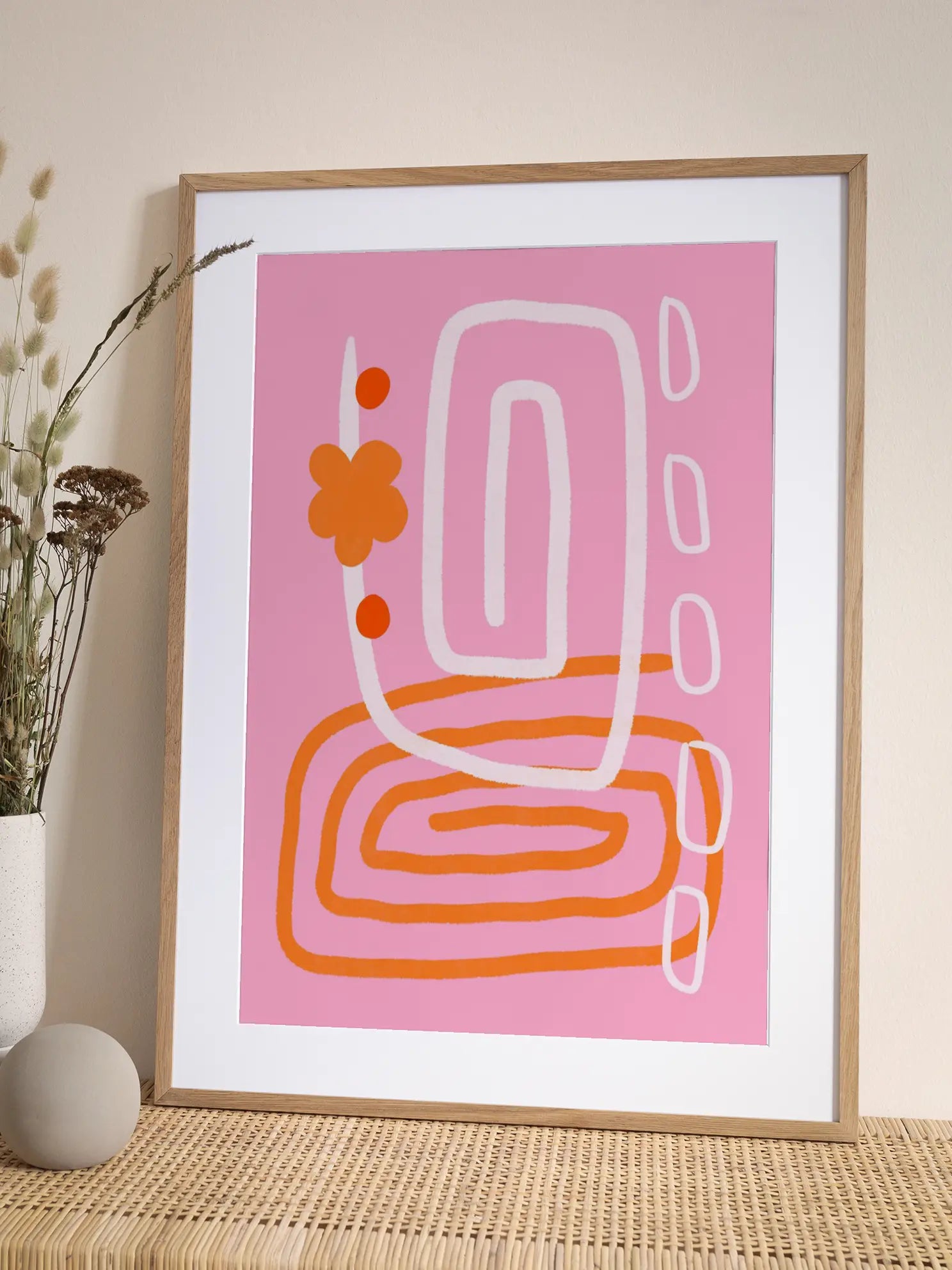 Pink Abstract Poster