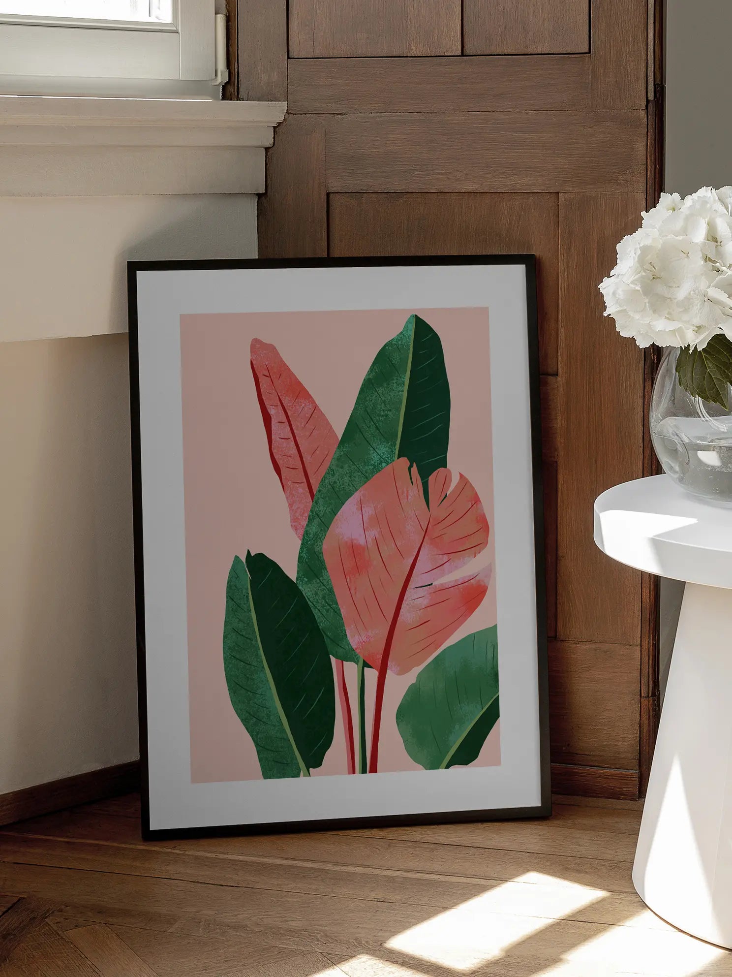 Pink and Green Botanical Poster