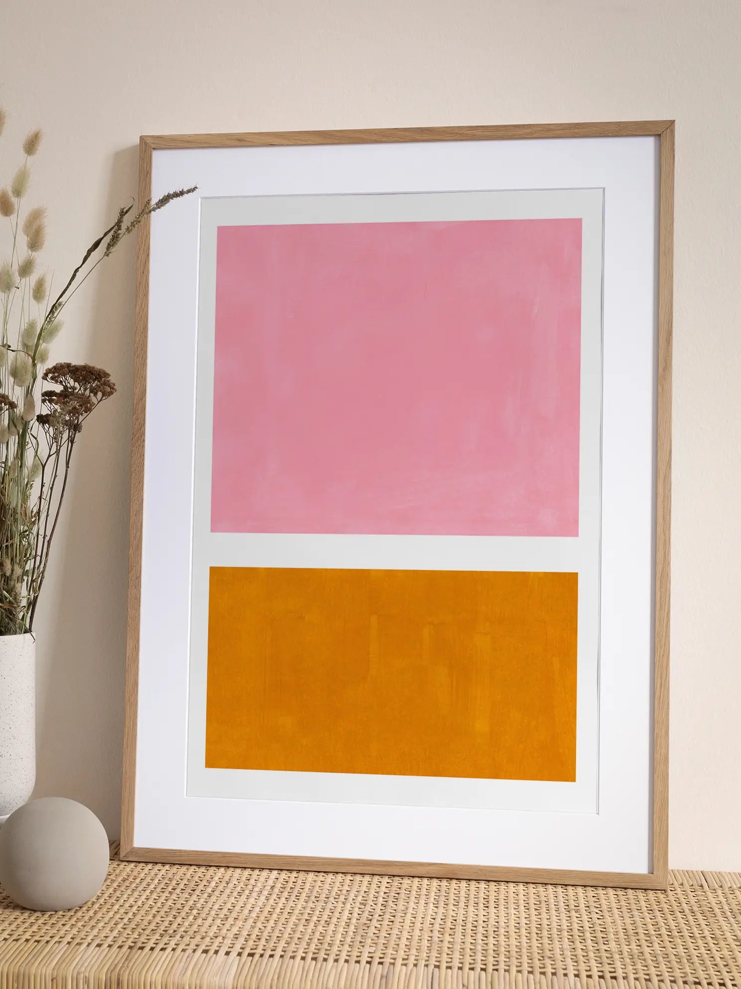 Pink and Orange Poster