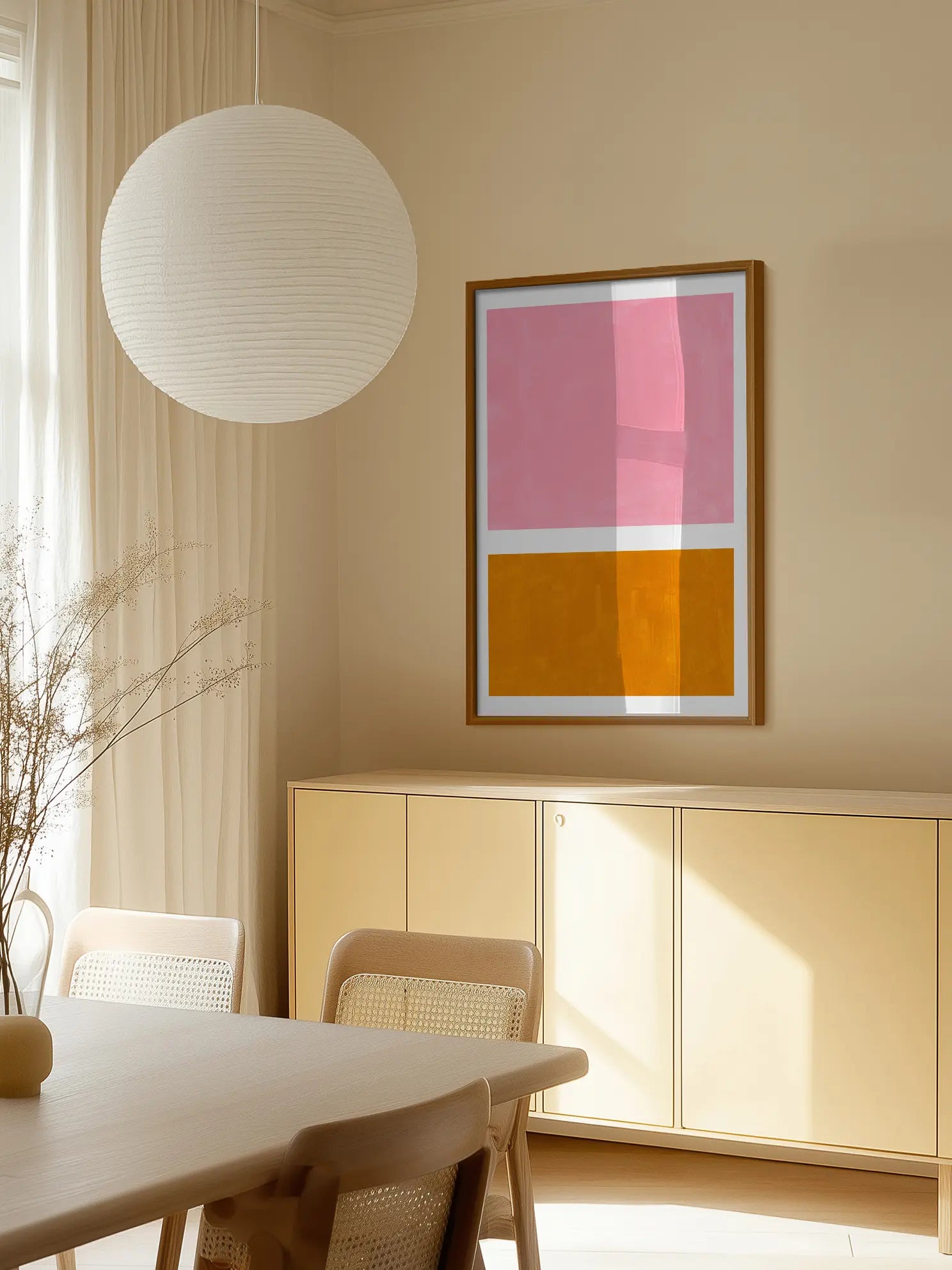 Pink and Orange Poster