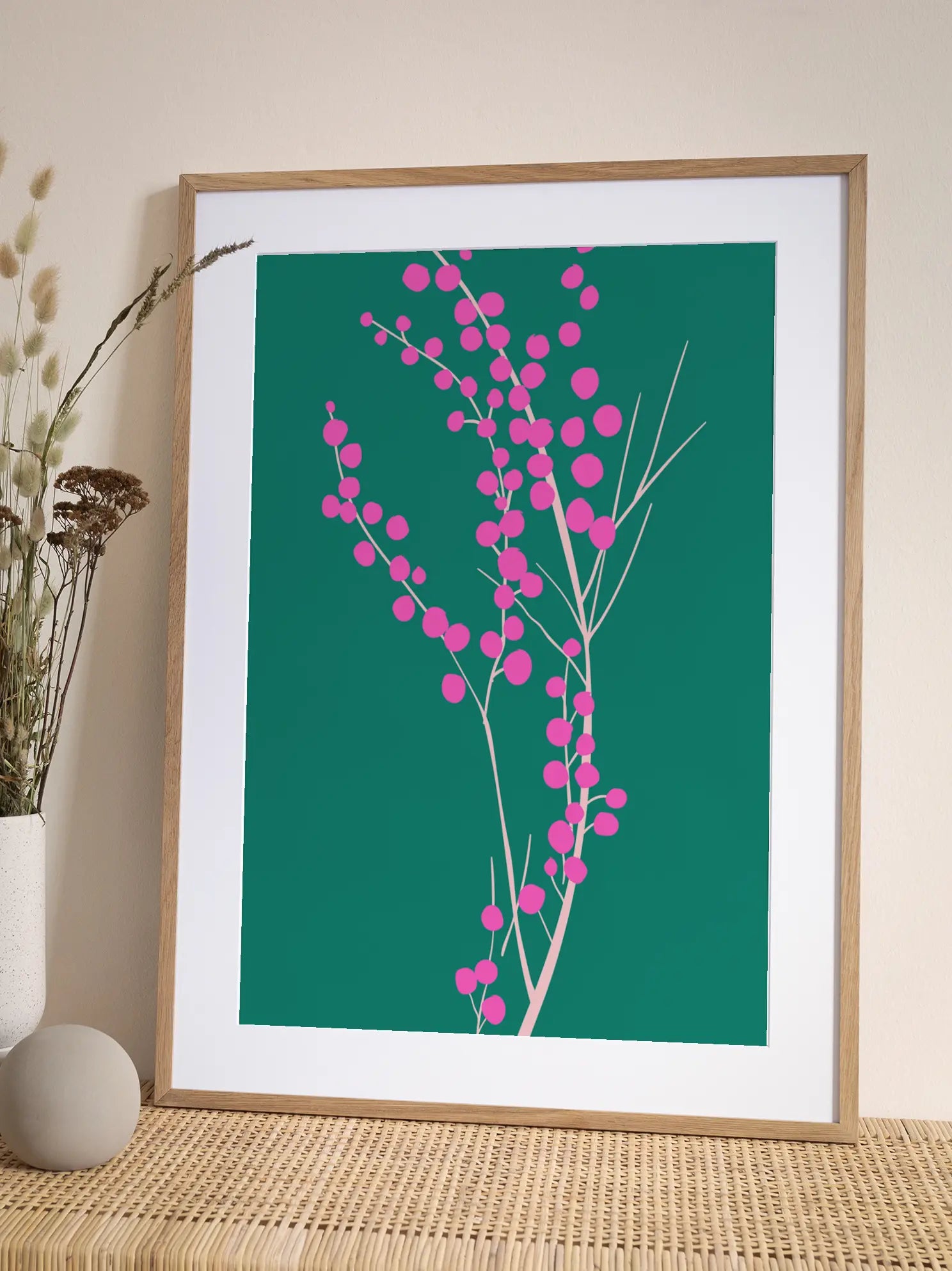 Pink Berries Poster