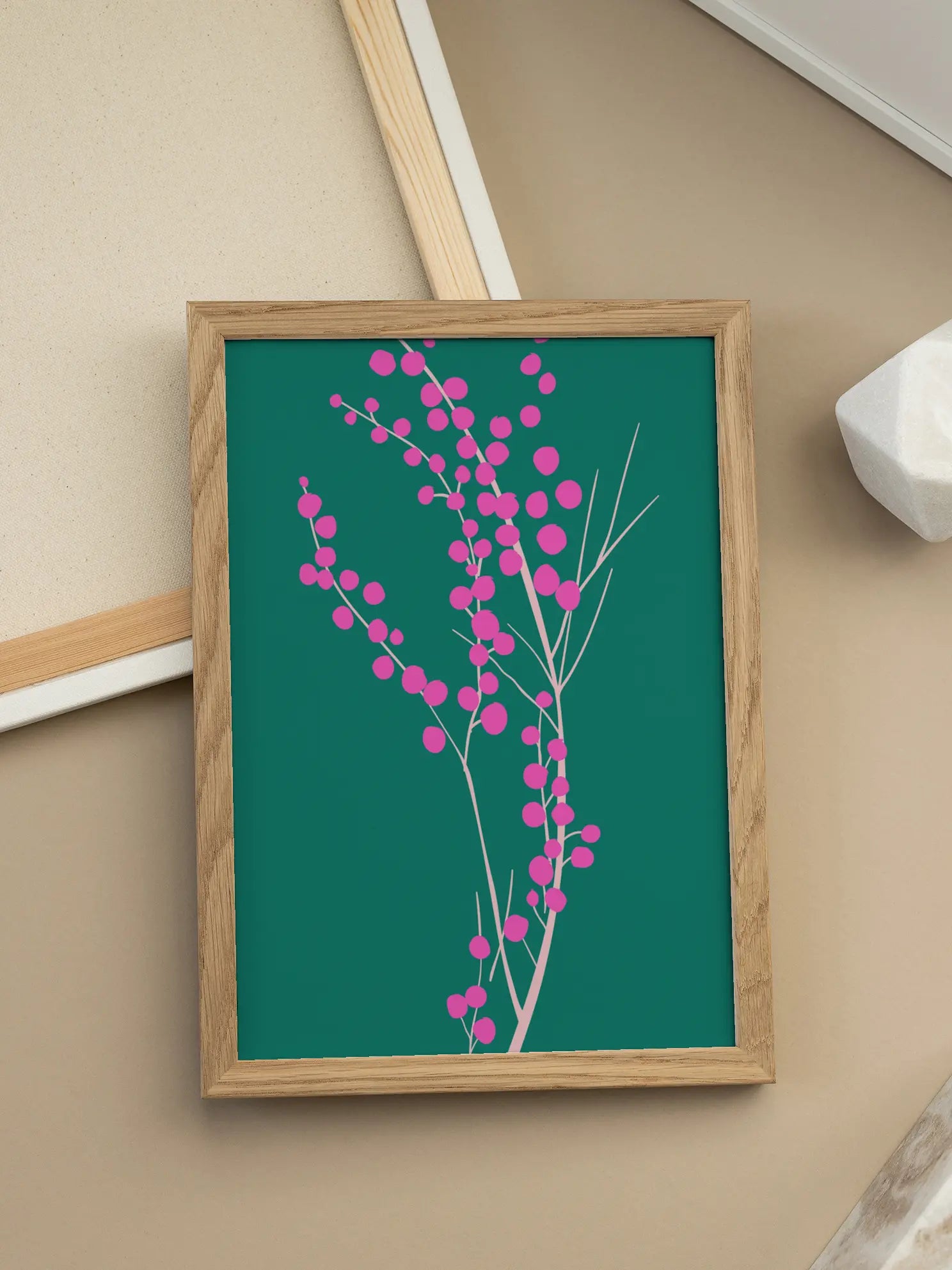 Pink Berries Poster