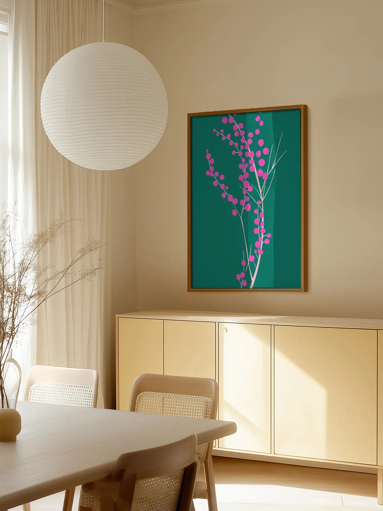 Pink Berries Poster