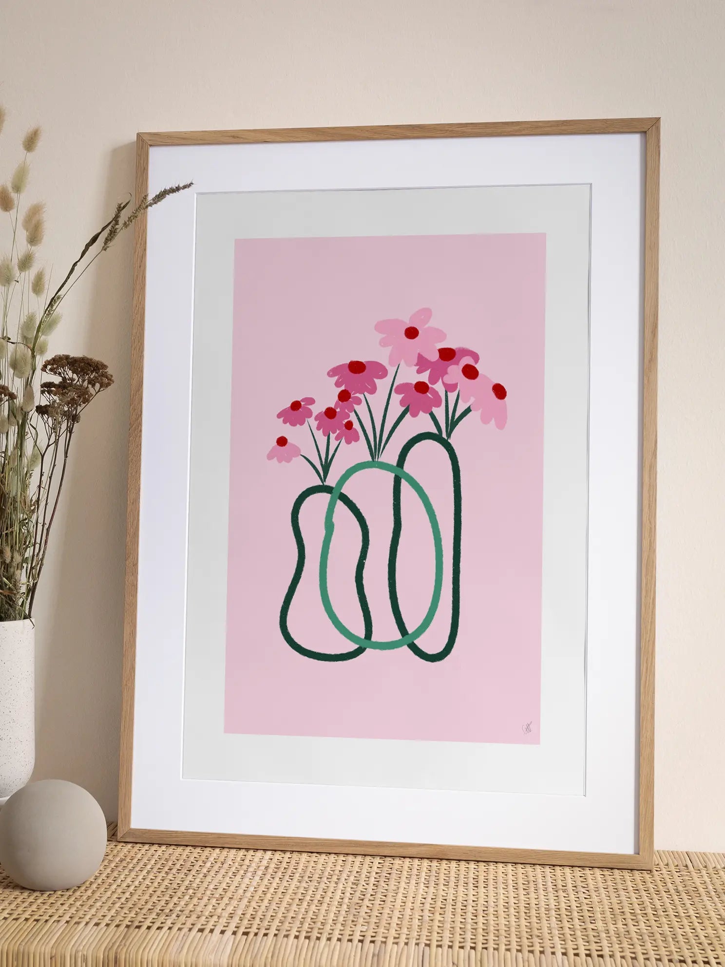 Pink Botanical Poster